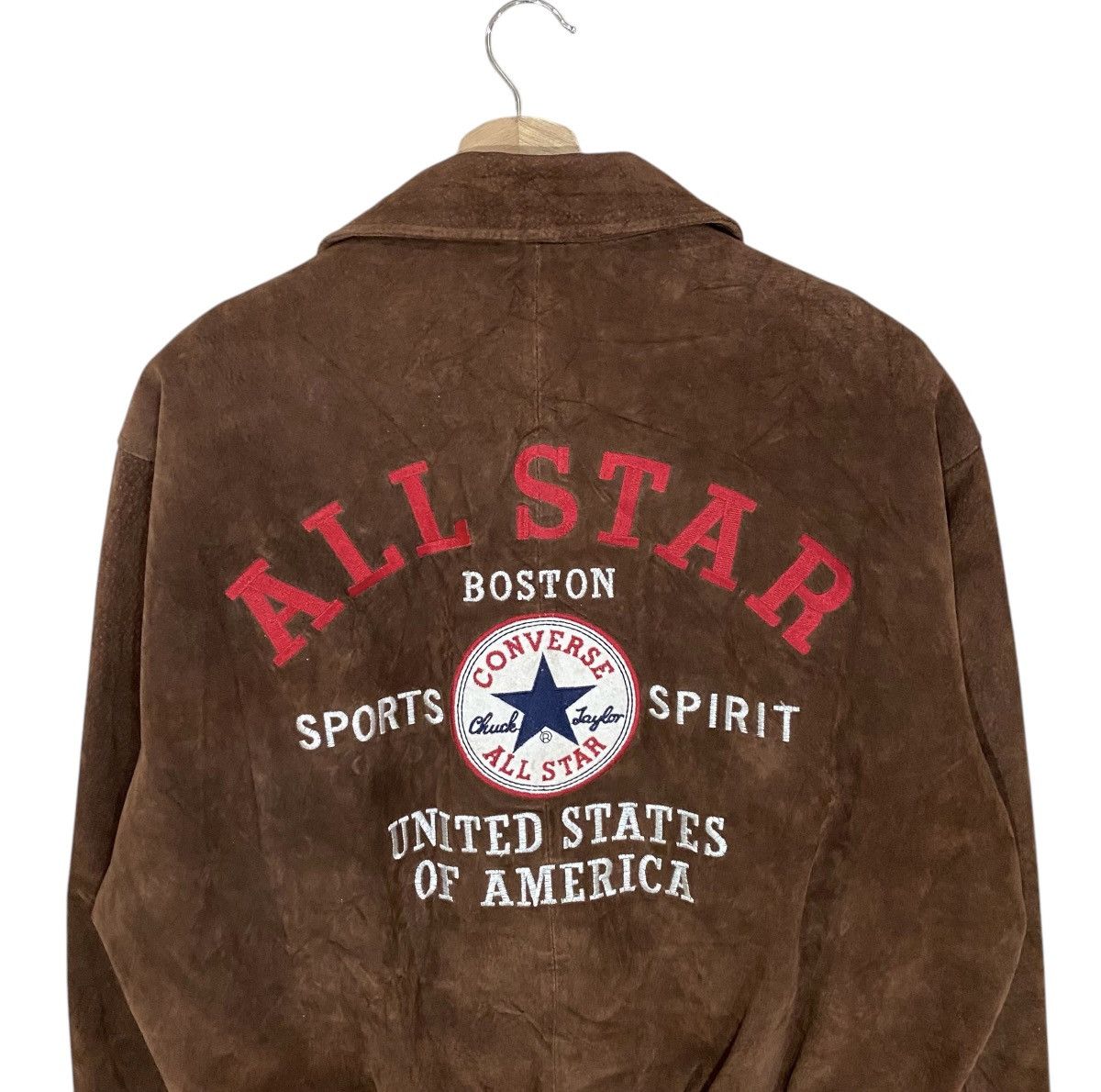 Converse × Genuine Leather 🔥VTG CONVERSE CHUCK TAYLOR PIGSKIN LEATHER VARSITY JACKET Size US M / EU 48-50 / 2 - 8 Thumbnail