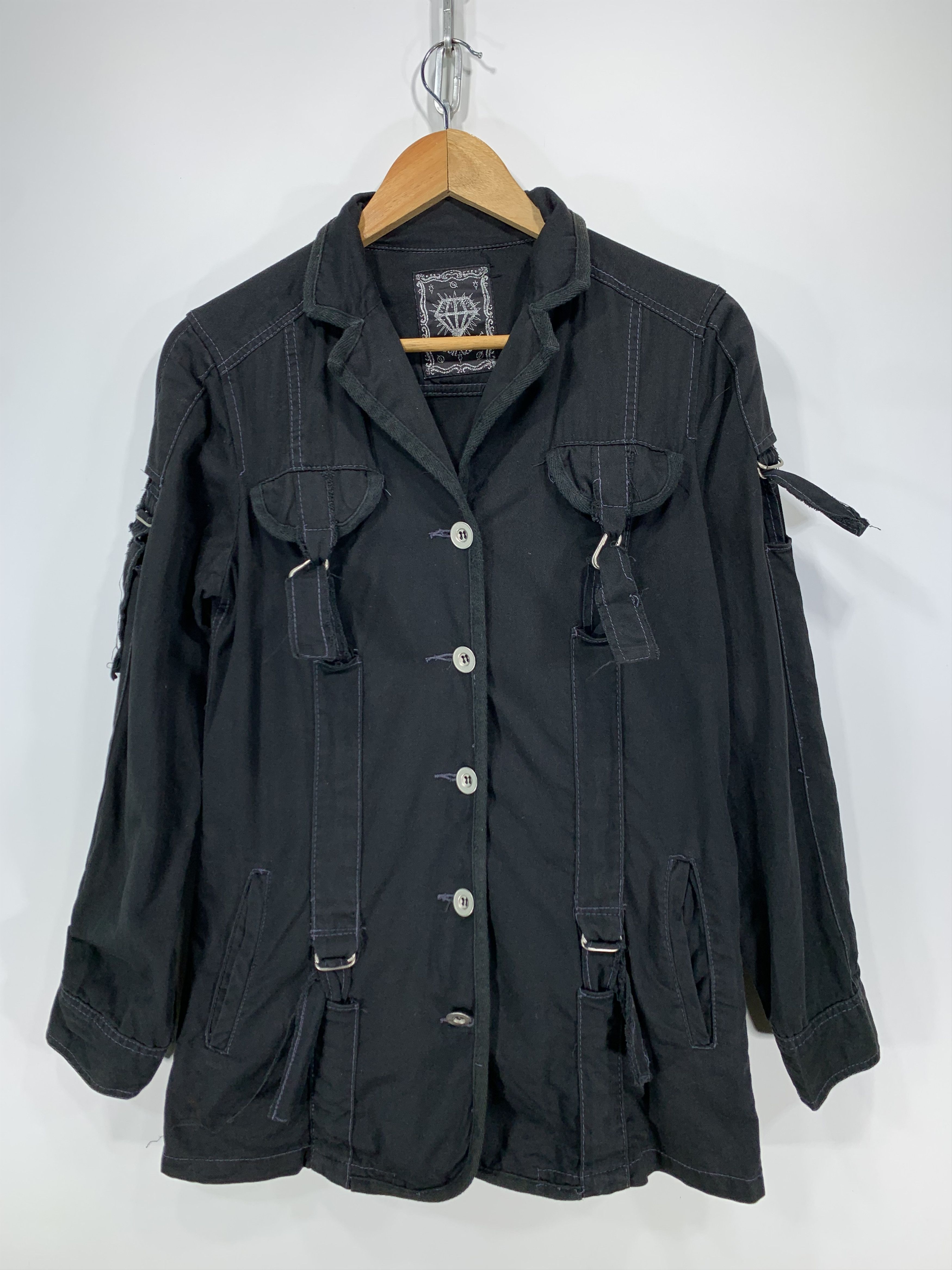 image of If Six Was Nine x Seditionaries Algon Quins Bondage Button Jacket in Black, Men's (Size Small)