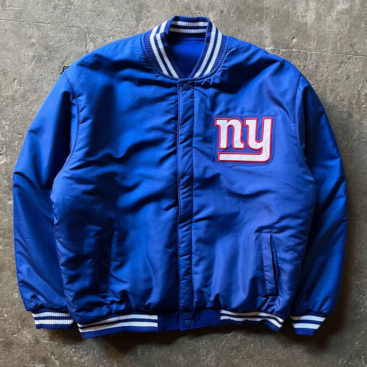 JH Design Vintage JH design NY Giants reversible varsity jacket Size US XL / EU 56 / 4 - 4 Thumbnail