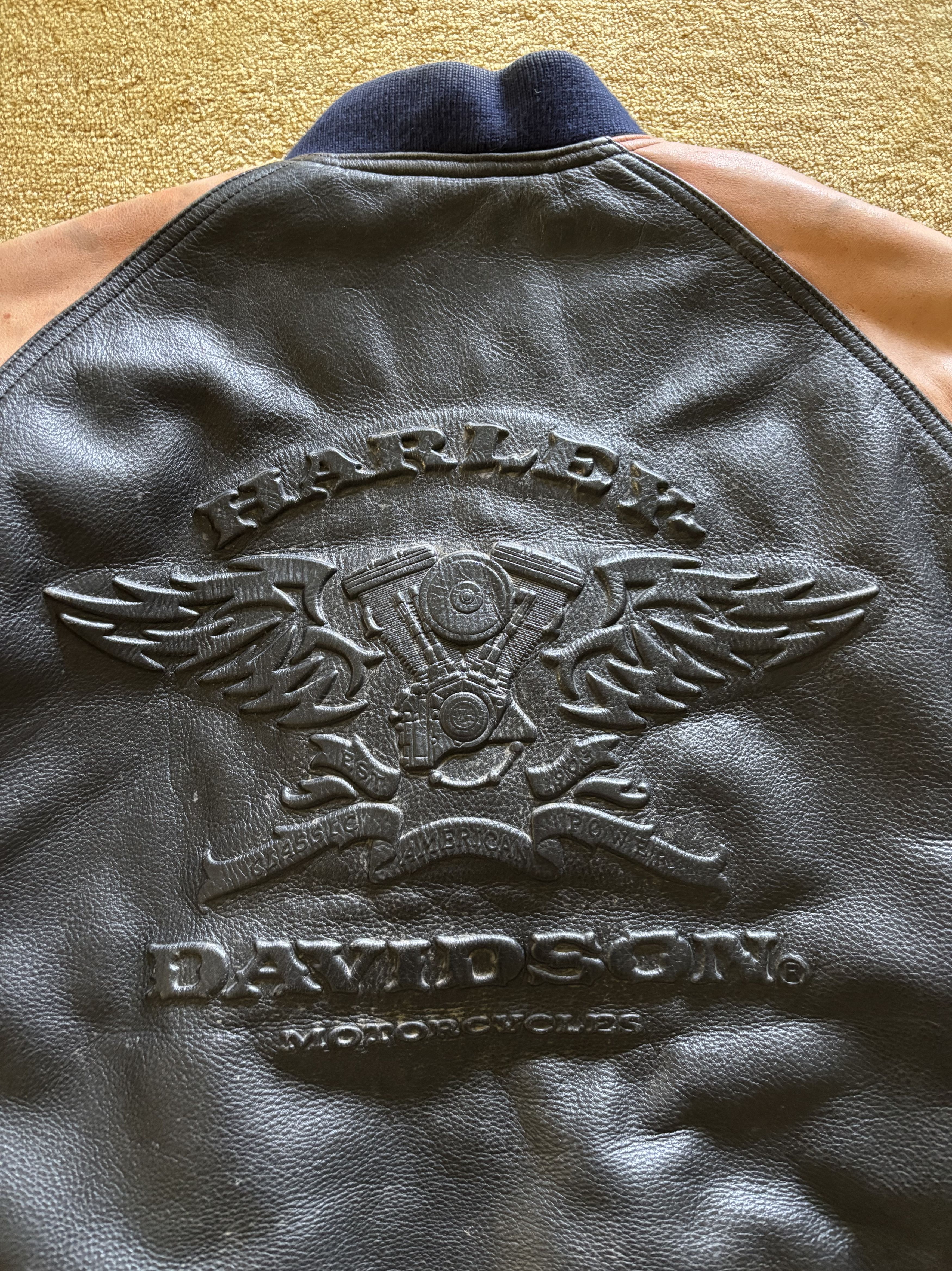 Harley Davidson Harley-Davidson Leather Varsity Jacket Size US L / EU 52-54 / 3 - 5 Thumbnail