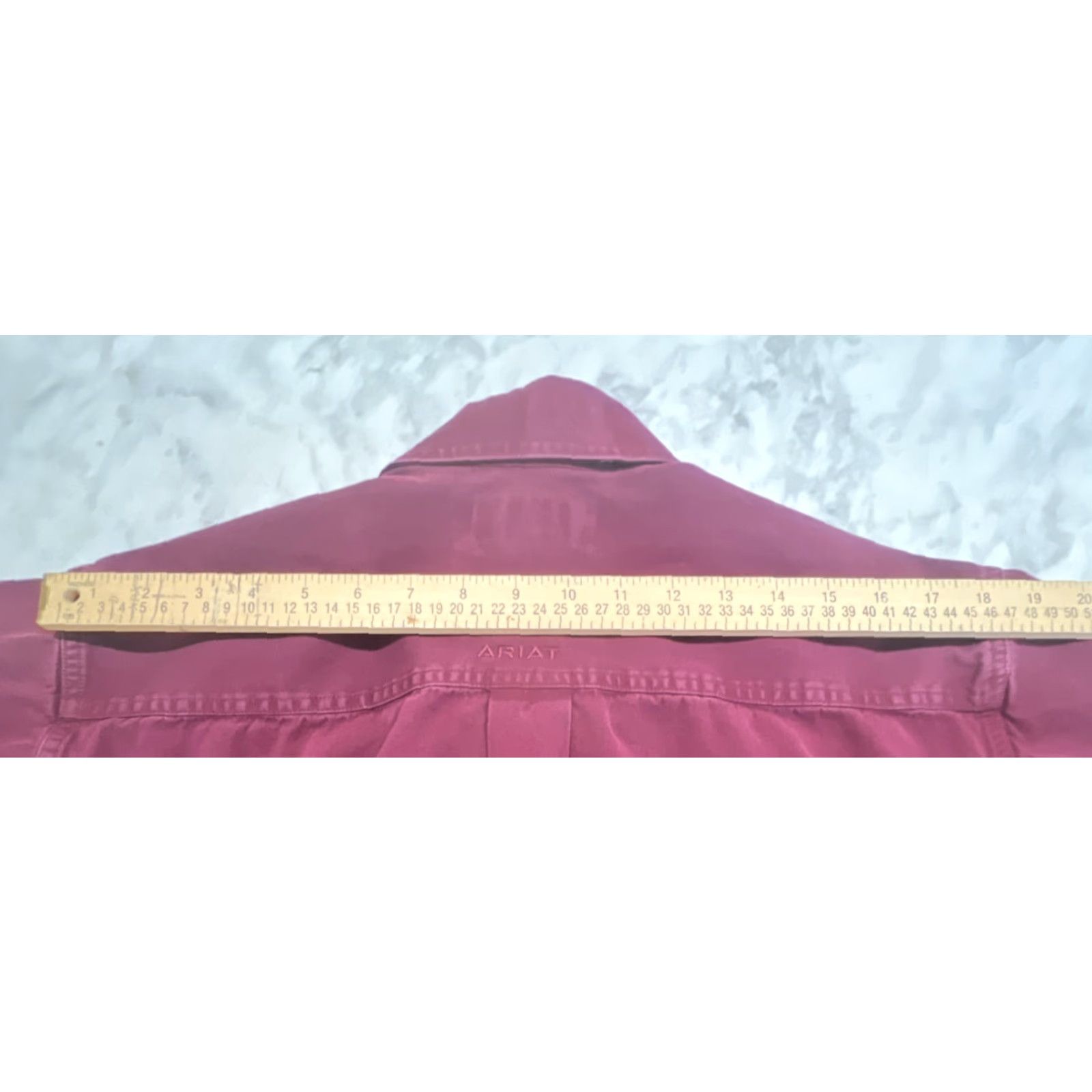 Ariat Ariat Button Down Shirt Men L Long Sleeve Maroon Cotton Pocket Shirt Size US L / EU 52-54 / 3 - 6 Thumbnail