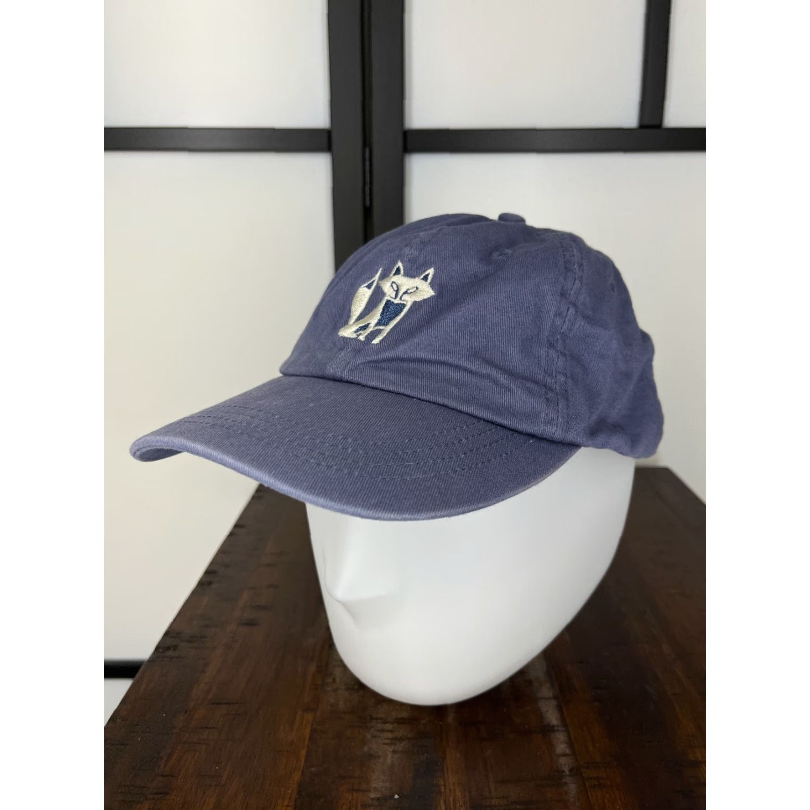 Good American American Dry Goods Hat Adult One Size Blue Cotton Twill Snapback Fox Strap Back Solid Outdoor Size ONE SIZE - 4 Thumbnail