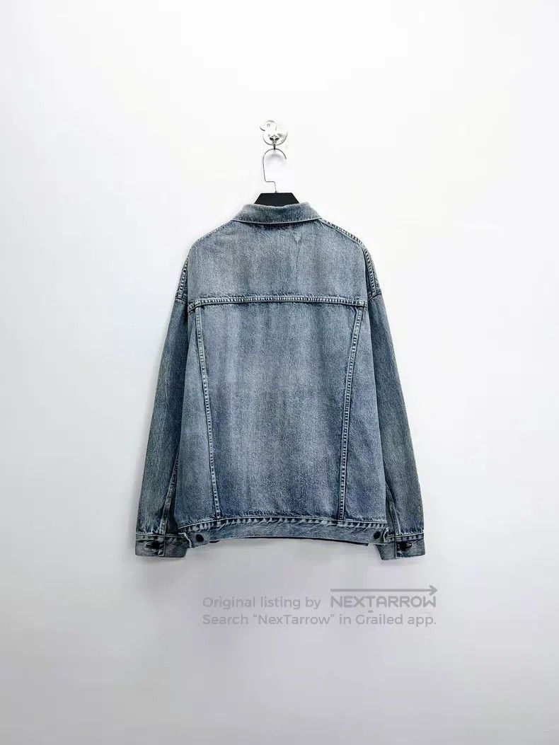 Balenciaga Balenciaga Light Blue Washed Distressed Embroidered Letter Size US XS / EU 42 / 0 - 2 Thumbnail