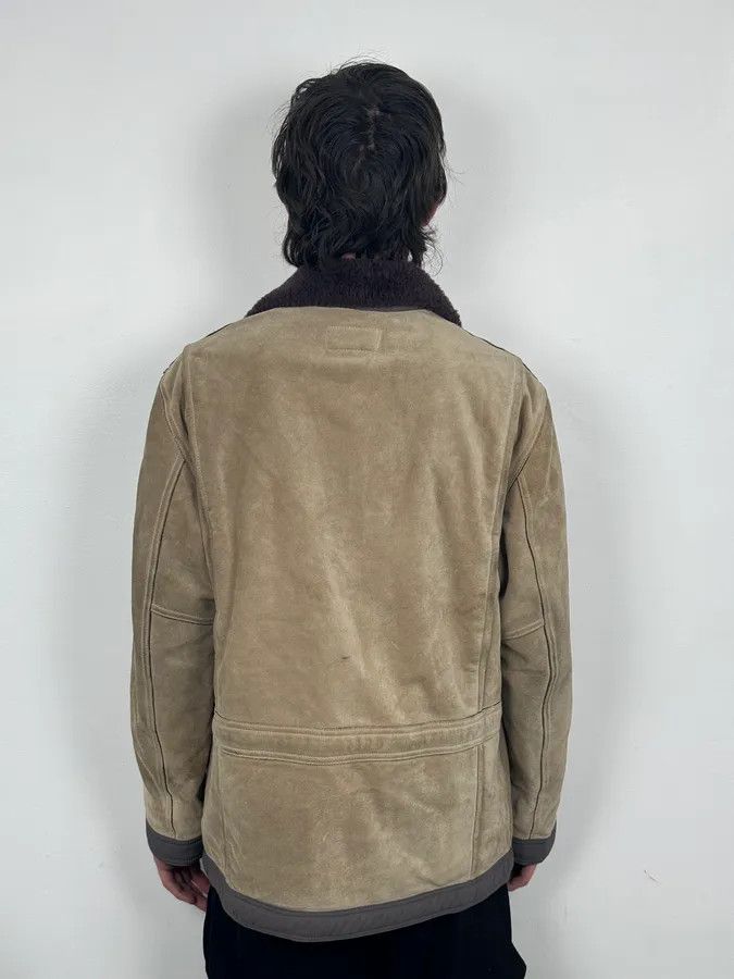 Armani 1990s Armani Beige Shearling Leather Jacket Size US M / EU 48-50 / 2 - 2 Thumbnail