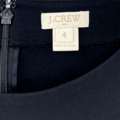 J.Crew J.Crew Factory Sheath Dress Women’s Size 4 Black Minimalist Back Zip Size S / US 4 / IT 40 - 4 Thumbnail