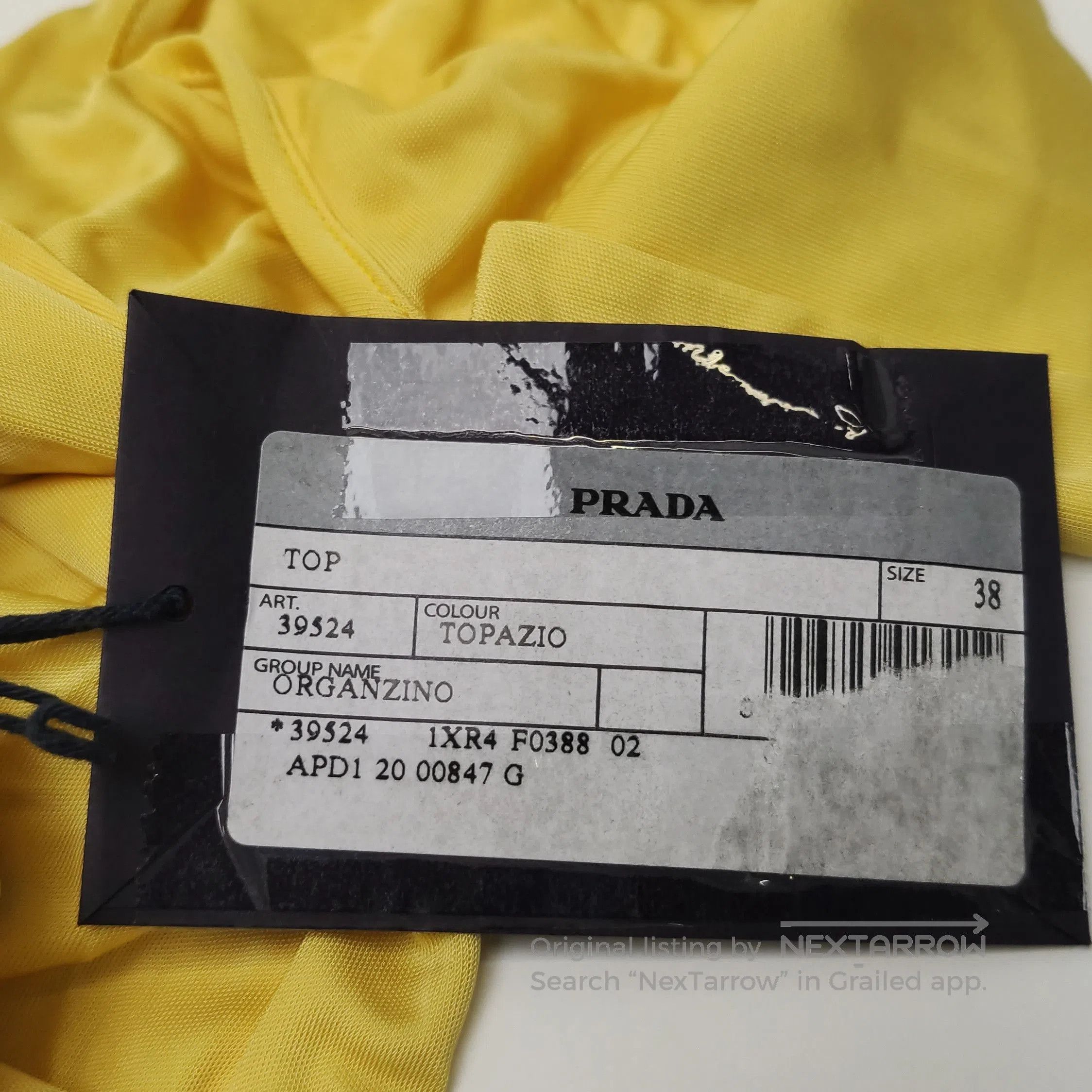 Prada Prada Yellow Long Sleeve Top with Ruffles . Size S / US 4 / IT 40 - 9 Thumbnail