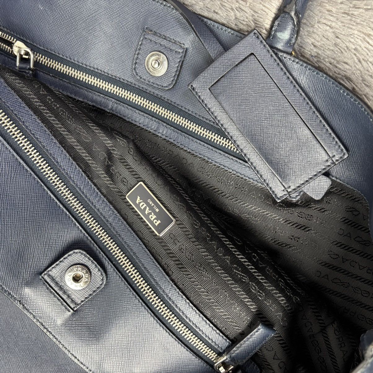 Prada Prada Navy Saffiano Sling / tote bag Size ONE SIZE - 5 Thumbnail