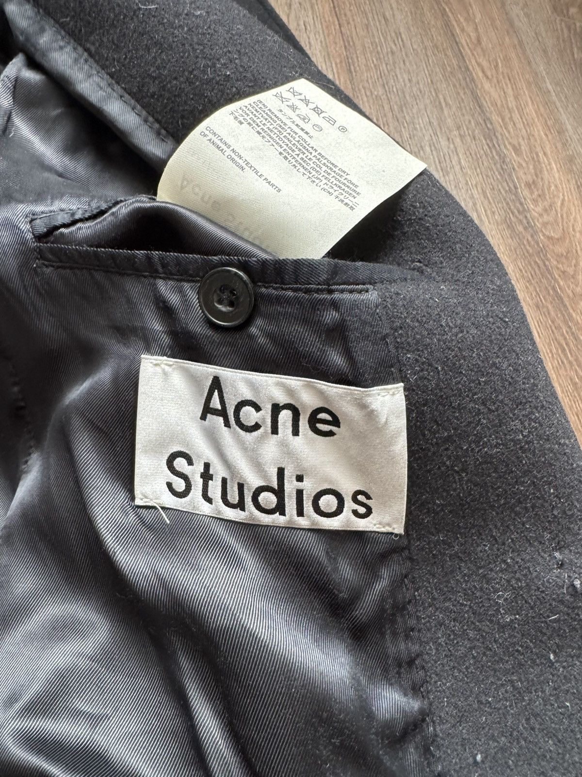 Acne Studios Acne Studios Women’s S avant garde black wool fur coat Size S / US 4 / IT 40 - 10 Thumbnail
