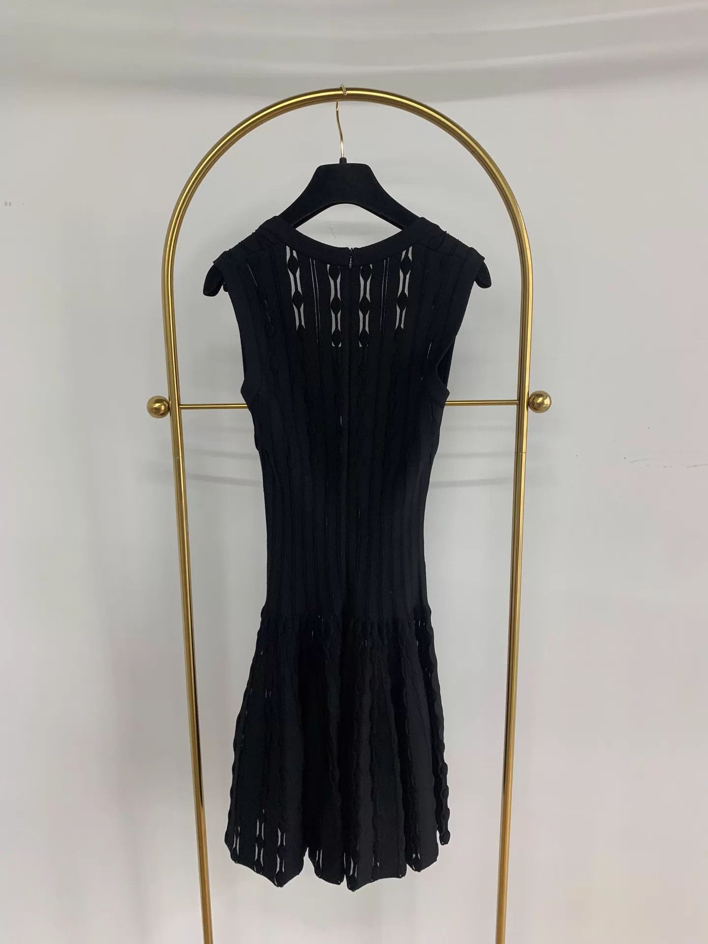 Alaia Alaia Women's Black Knit Waist-Tie Dress 36 Size XS / US 0-2 / IT 36-38 - 3 Thumbnail