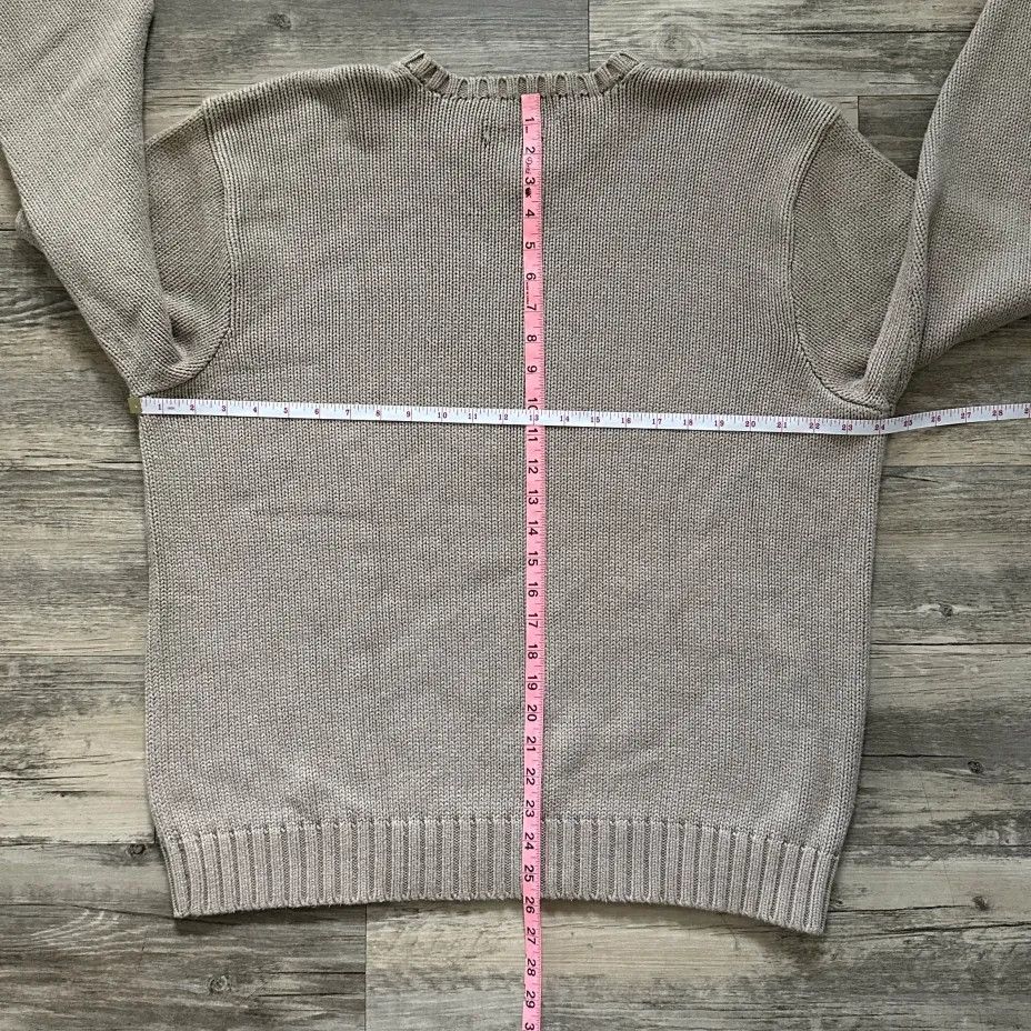 Polo Ralph Lauren Vintage Polo Ralph Lauren Beige V-Neck Knitted Sweater Size US XL / EU 56 / 4 - 5 Thumbnail