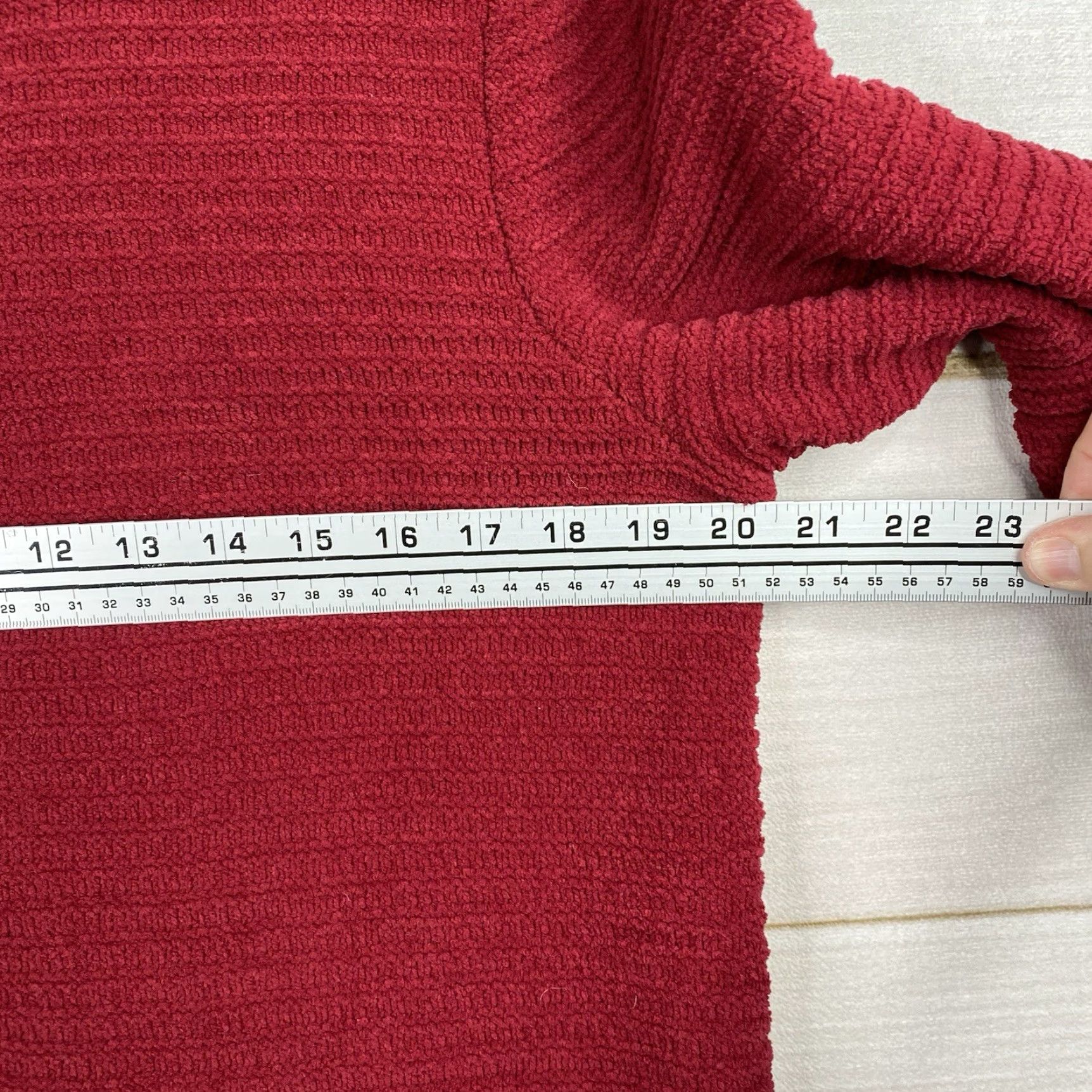 J. Jill J Jill Sweater Womens M Red Chenille Cozy Soft Knit Pullover Long Sleeve Holiday Size M / US 6-8 / IT 42-44 - 6 Thumbnail