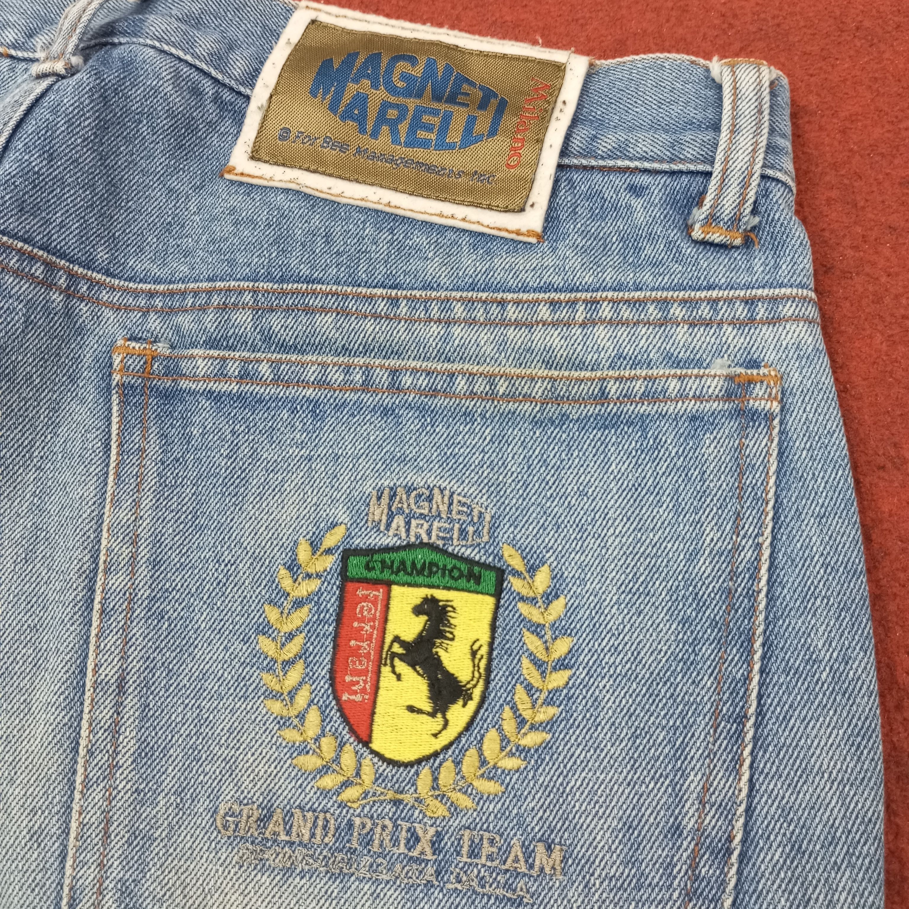 Ferrari Ferrari Magneti Marelli Logo Design Jeans c235n24 Size US 29 - 14 Thumbnail