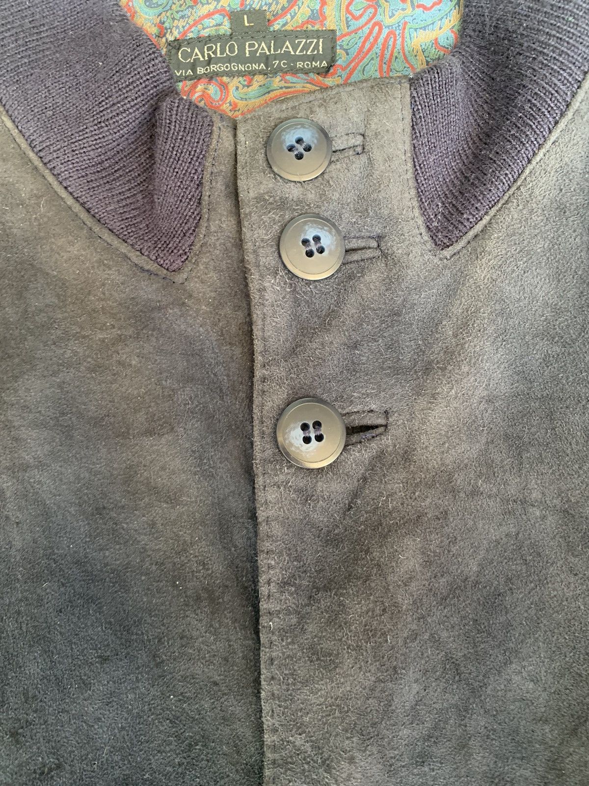 Carlo Palazzi Vintage Carlo Palazzi Faded Suede Sheepskin Bomber Jacket Size US L / EU 52-54 / 3 - 5 Thumbnail