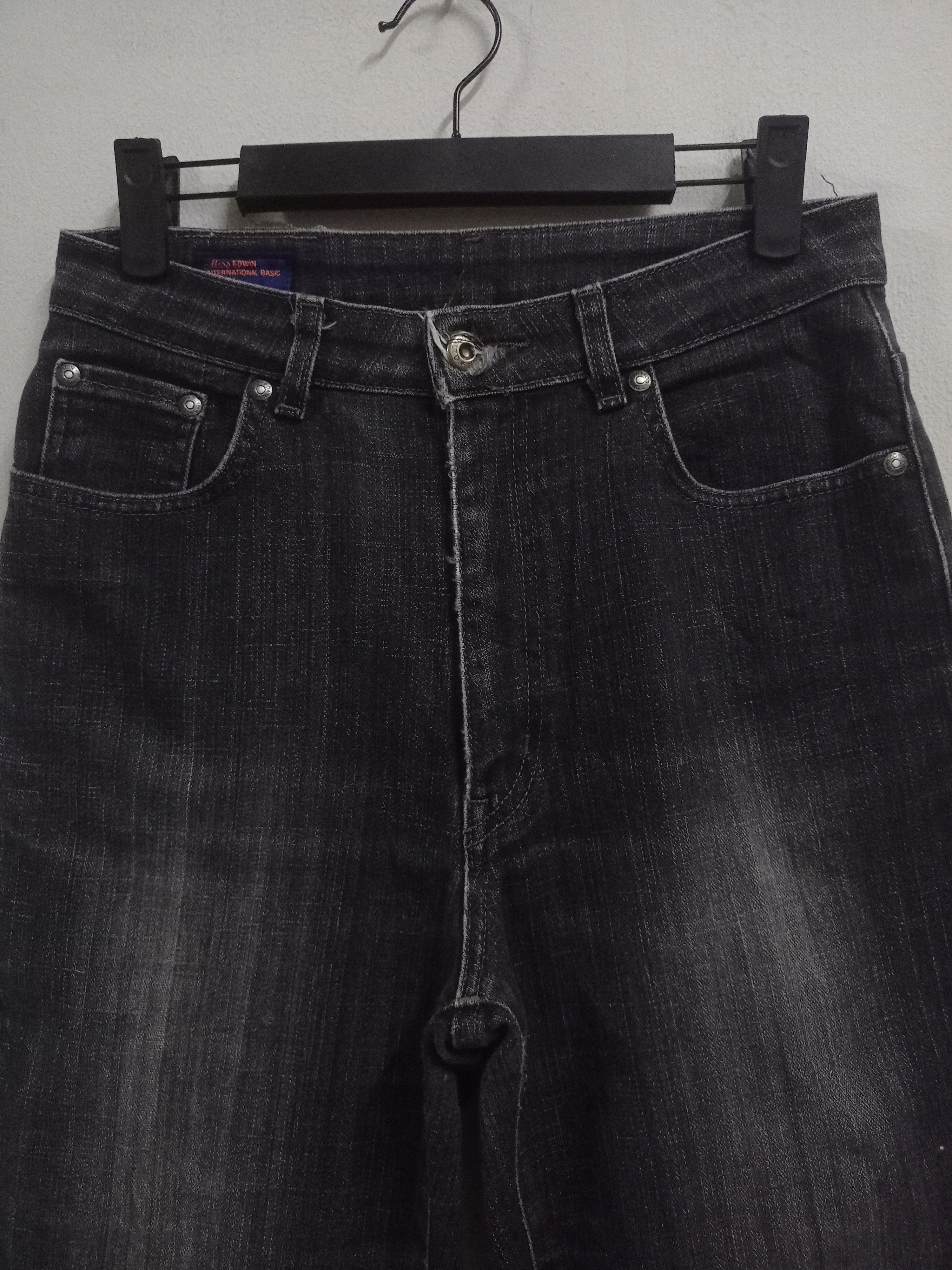 Edwin × Japanese Brand Vintage Edwin Japan Faded Black Distressed Jeans Size US 28 / EU 44 - 4 Thumbnail