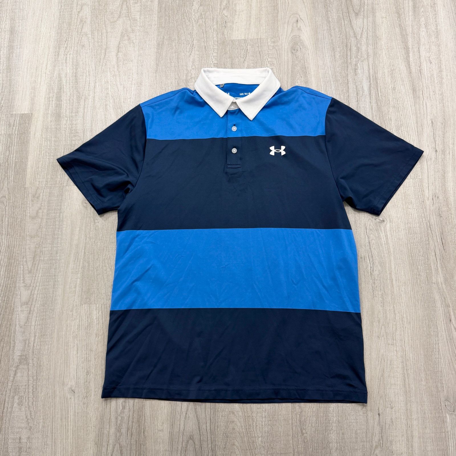 Under Armour Under Armour The Playoff Polo Shirt Large Blue Striped Size US L / EU 52-54 / 3 - 1 Thumbnail