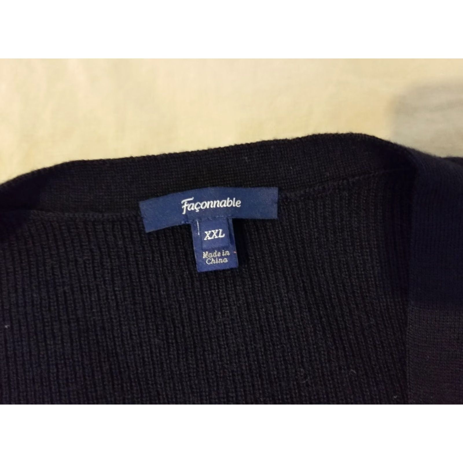 Faconnable Façonnable Vest Mens 2XL Black Wool Size US XXL / EU 58 / 5 - 2 Thumbnail