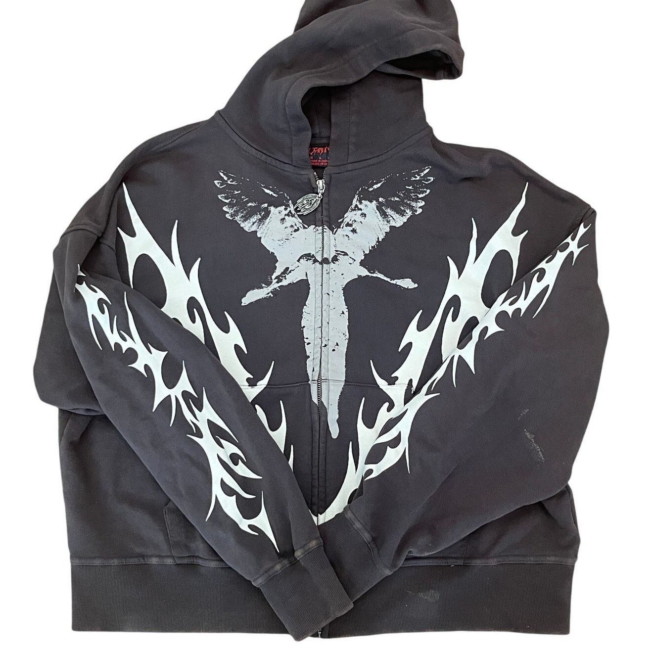 Other Vitriol Vulture Full Zip Hoodie Small Gray Gothic Print Size US S / EU 44-46 / 1 - 6 Thumbnail