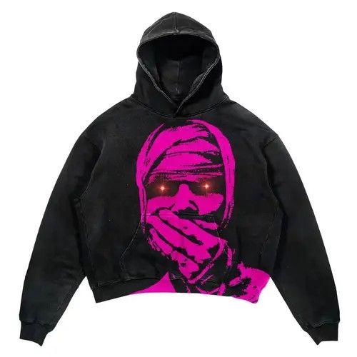 VIBE Vintage Streetwear Skeleton Graphic Hoodie Punk Gothic Style Size US XL / EU 56 / 4 - 4 Thumbnail