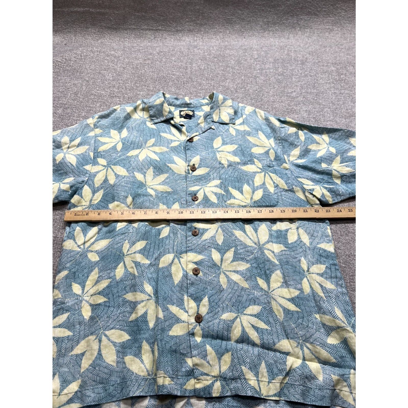Tommy Bahama VINTAGE Tommy Bahama Men's Lavish Leaves Silk Camp Shirt Medium Blue Geez Relax Size US M / EU 48-50 / 2 - 5 Thumbnail