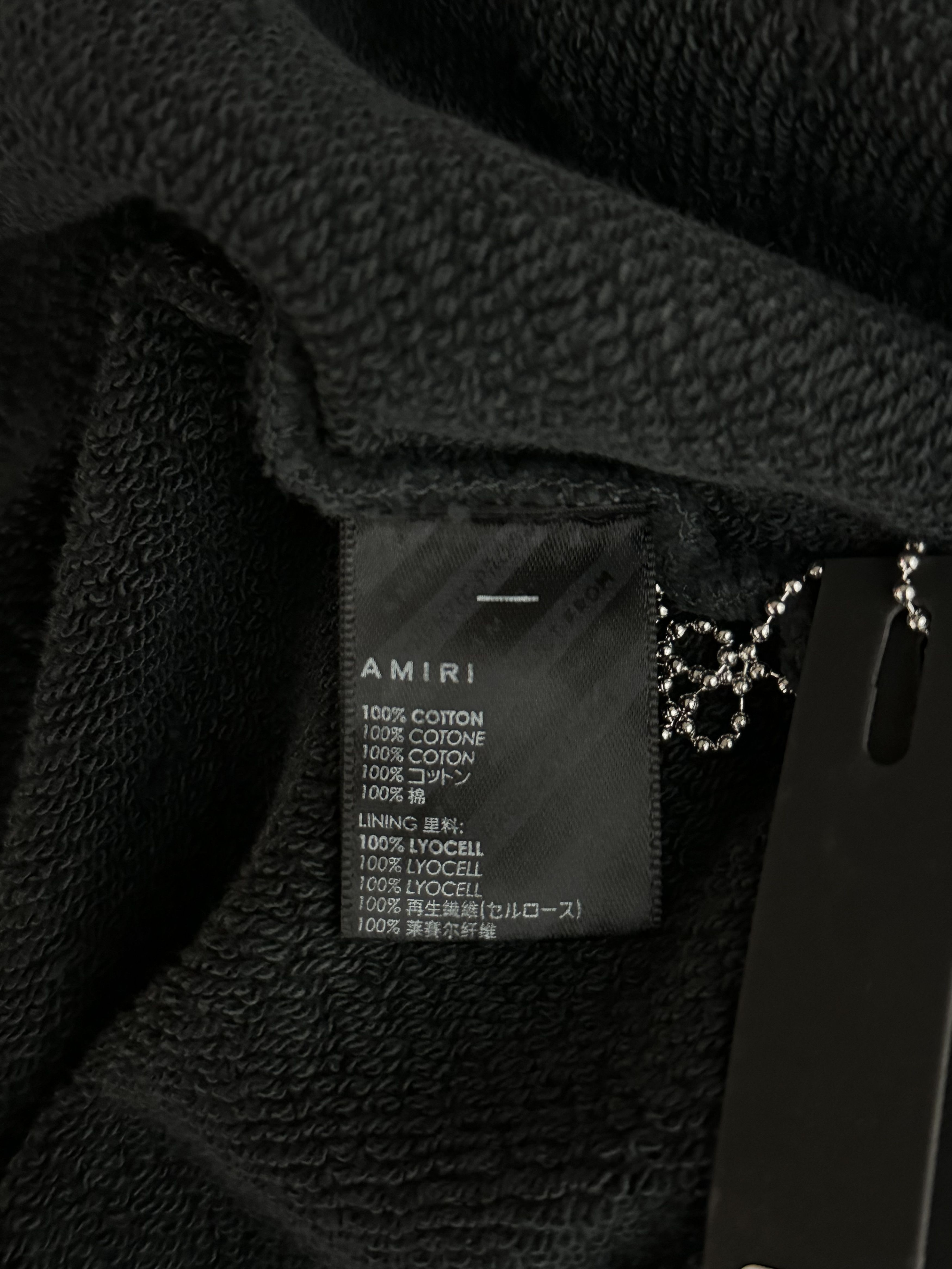 Amiri Amiri Faded Black Core Logo Shotgun Zip Up Hoodie Size US XXL / EU 58 / 5 - 4 Thumbnail
