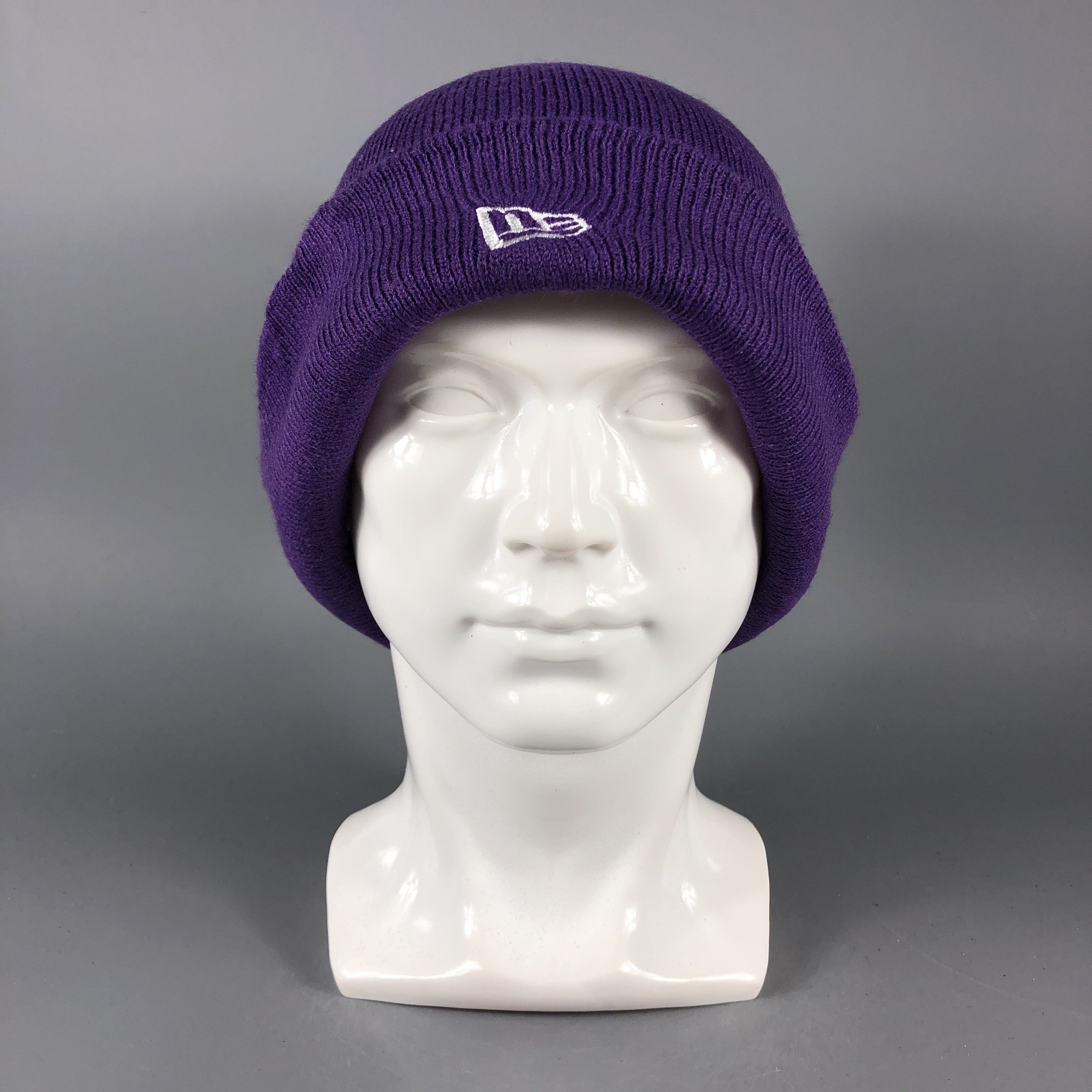 New Era × Vintage New Era Purple Plain Beanie Snow Hat Snow Cap -D847 Size ONE SIZE - 8 Thumbnail
