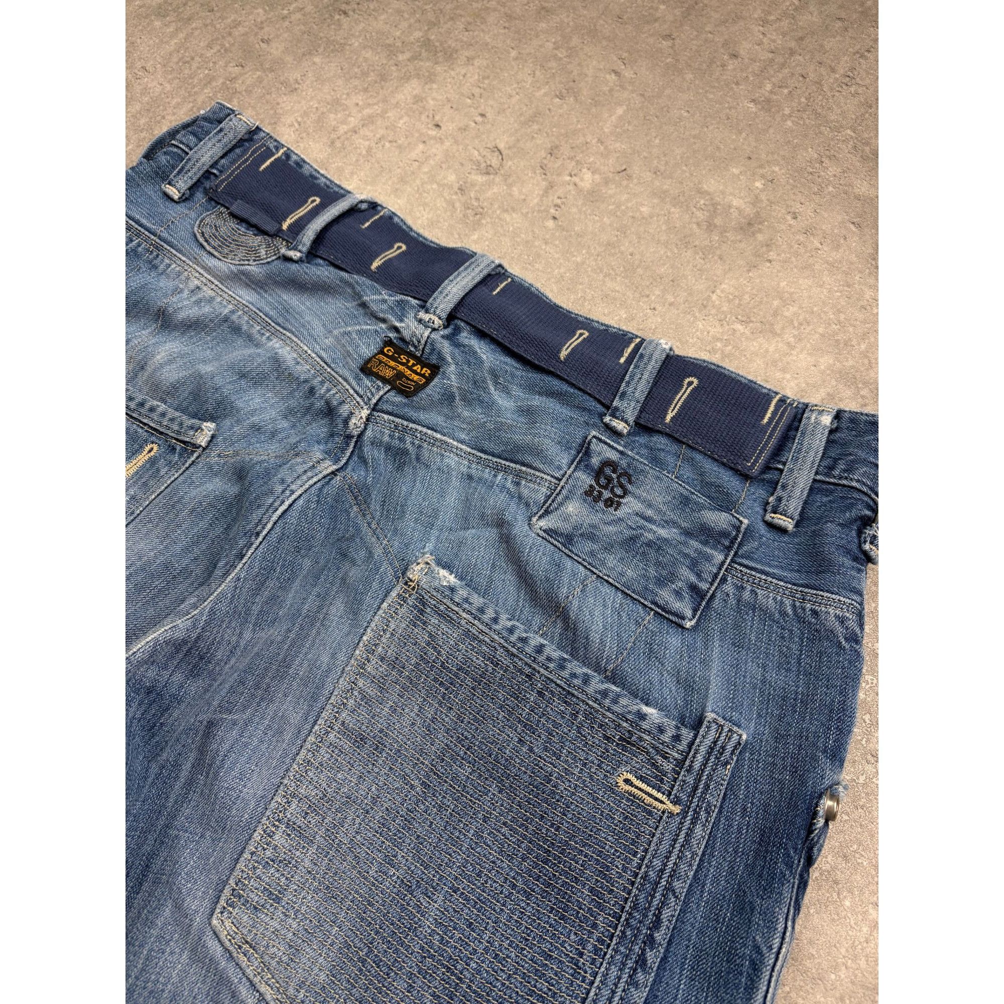 G-Star G-Star RAW 3301 Tapered Fit Jeans Distressed Blue Denim 32x3 Size US 32 / EU 48 - 13 Thumbnail