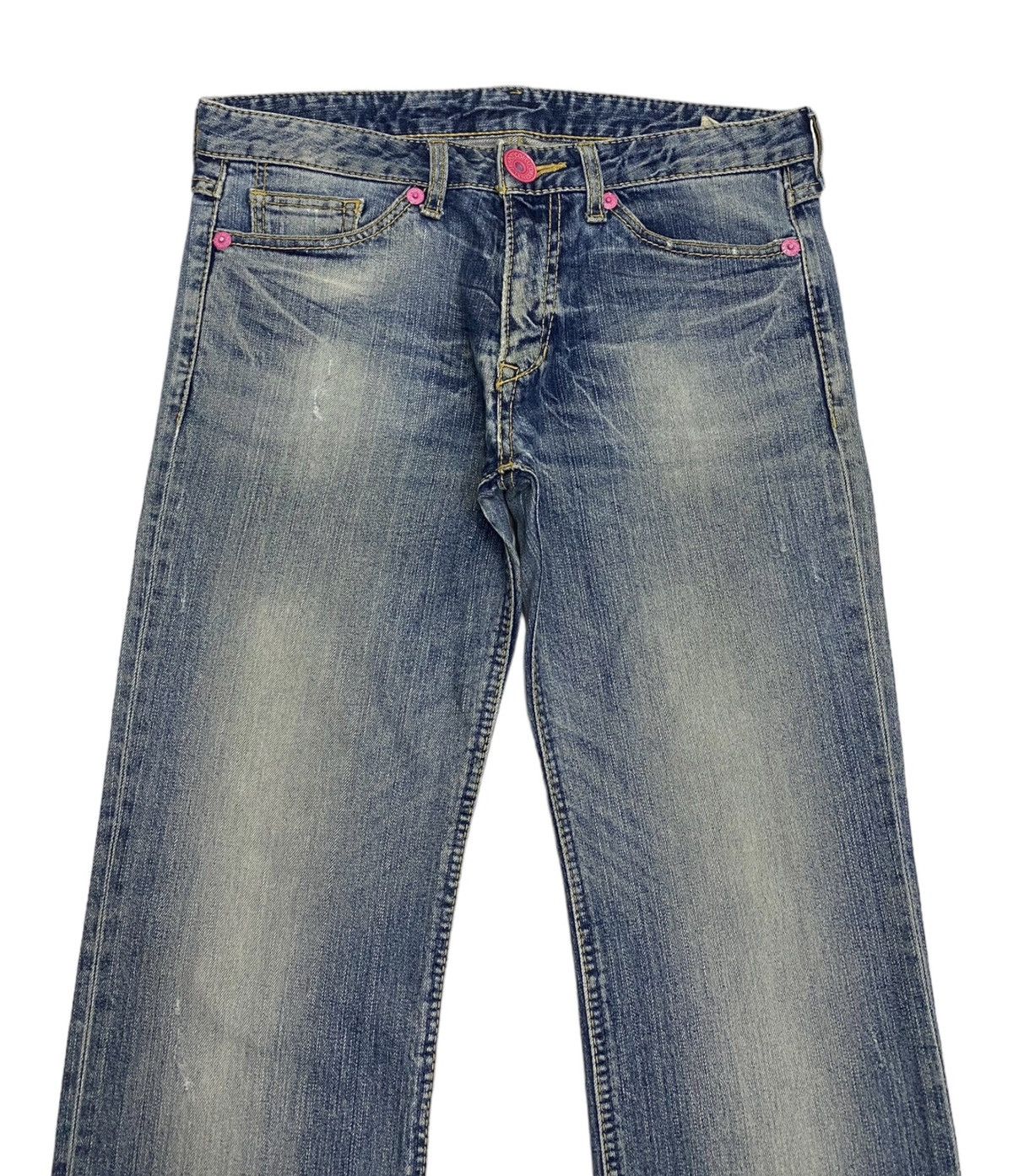 Kapital VINTAGE CO&LU EMBROIDERY DISTRESSED DENIM JEANS Size US 32 / EU 48 - 4 Thumbnail