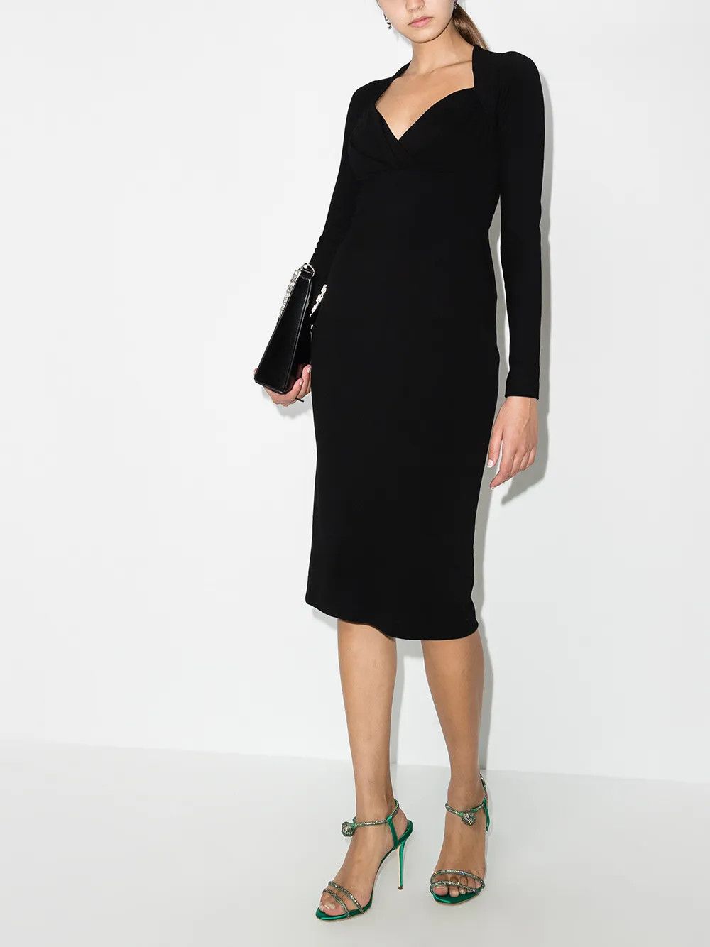 Dolce & Gabbana o1y0825 Midi Dress in Black Size S / US 4 / IT 40 - 5 Thumbnail
