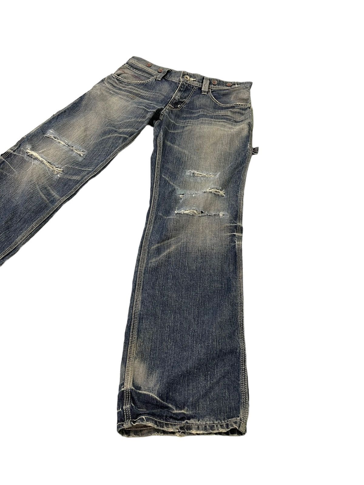 Edwin Carpenter Jeans Edwin Distress Faded Regular 7🟦4 Size US 32 / EU 48 - 12 Thumbnail