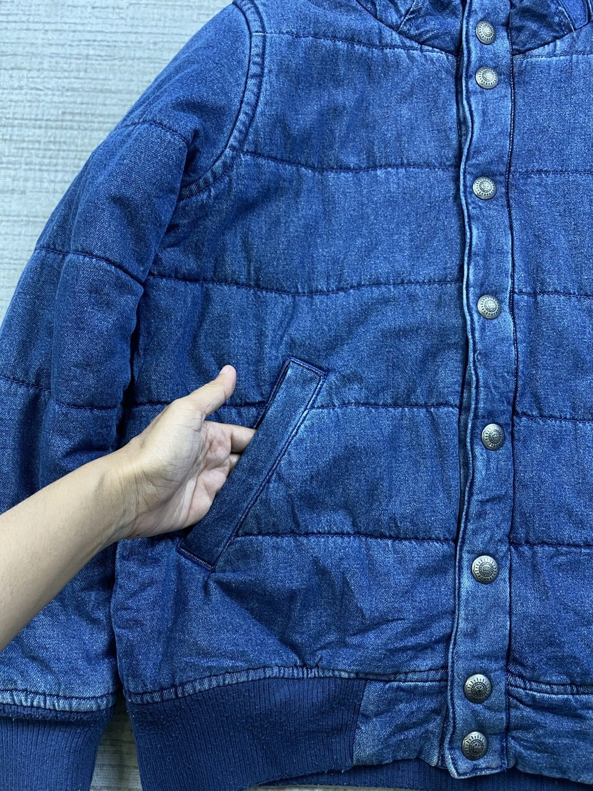 Japanese Brand × Vintage Vintage Rodeo Crown Blue Denim Puffer Down Jacket Size US M / EU 48-50 / 2 - 8 Thumbnail