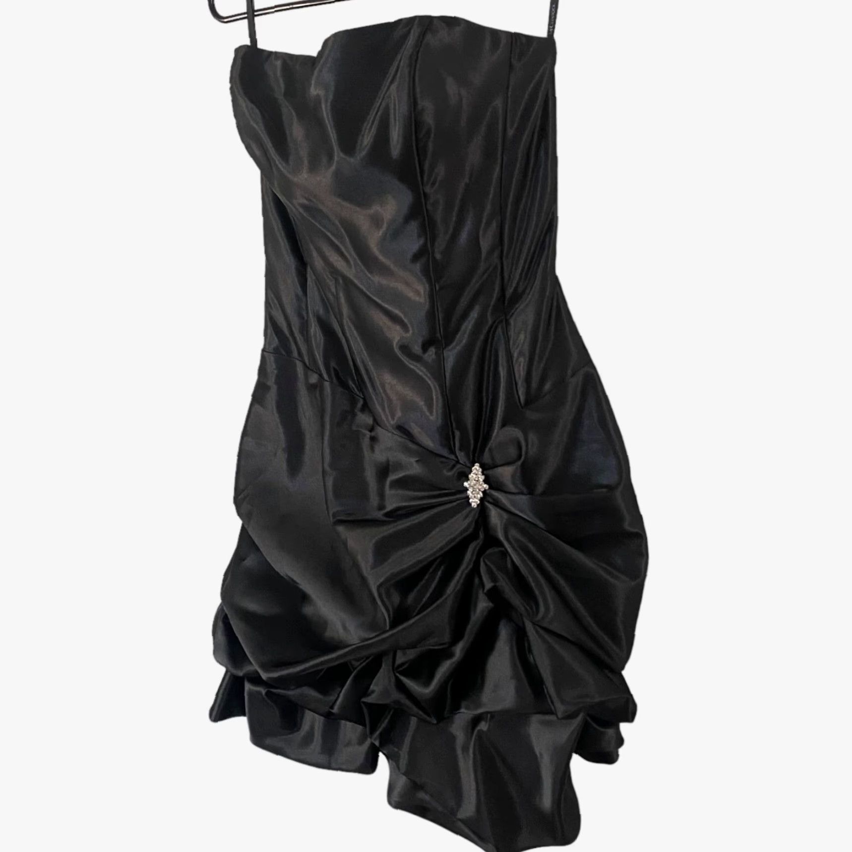 Jessica McClintock VINTAGE Jessica McClintock Gunne Sax Satin Formal Strapless Dress Black Size 5 Size S / US 4 / IT 40 - 2 Thumbnail
