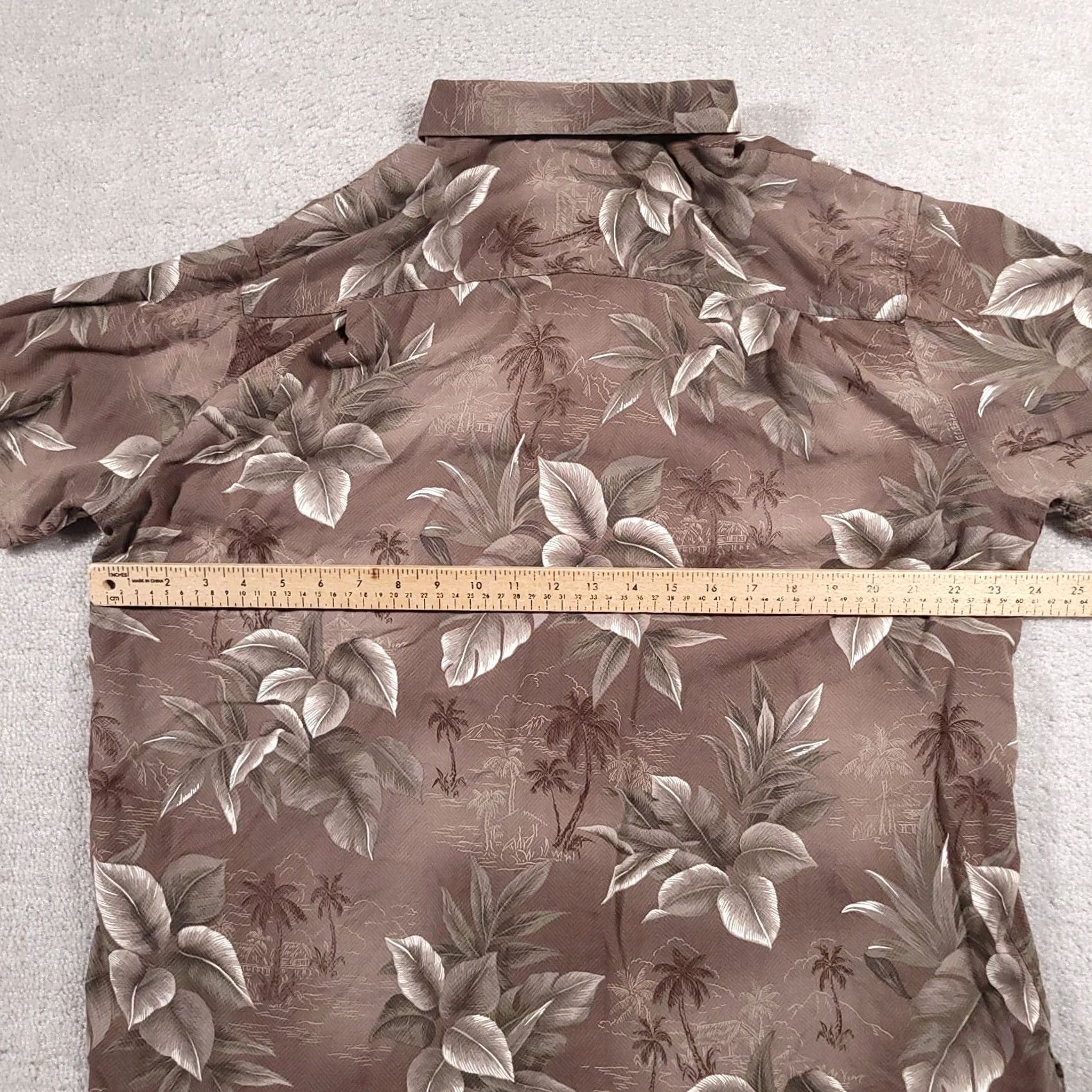 Croft & Barrow Croft & Barrow Shirt Adult XL Button Up Floral Brown Tropical Hawaiian Mens Size US XL / EU 56 / 4 - 3 Thumbnail
