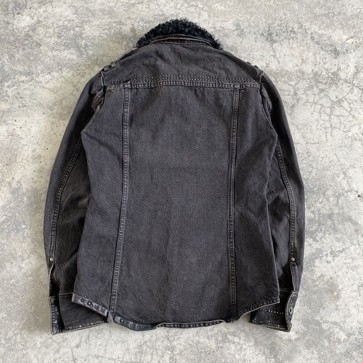 5351 POUR LES HOMMES 5351 Pour Les Homme Studded Distressed Fur Denim Jacket Size US S / EU 44-46 / 1 - 14 Thumbnail