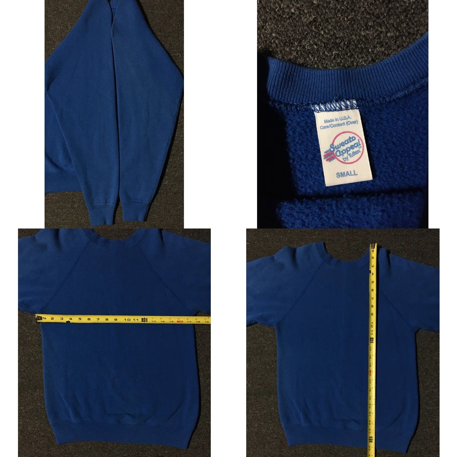Tultex VINTAGE Tultex Sweatshirt S USA Track Hoodie Men Small Blue 80s Punk Grunge Surf Skate Biker 90s USA Size US S / EU 44-46 / 1 - 8 Thumbnail