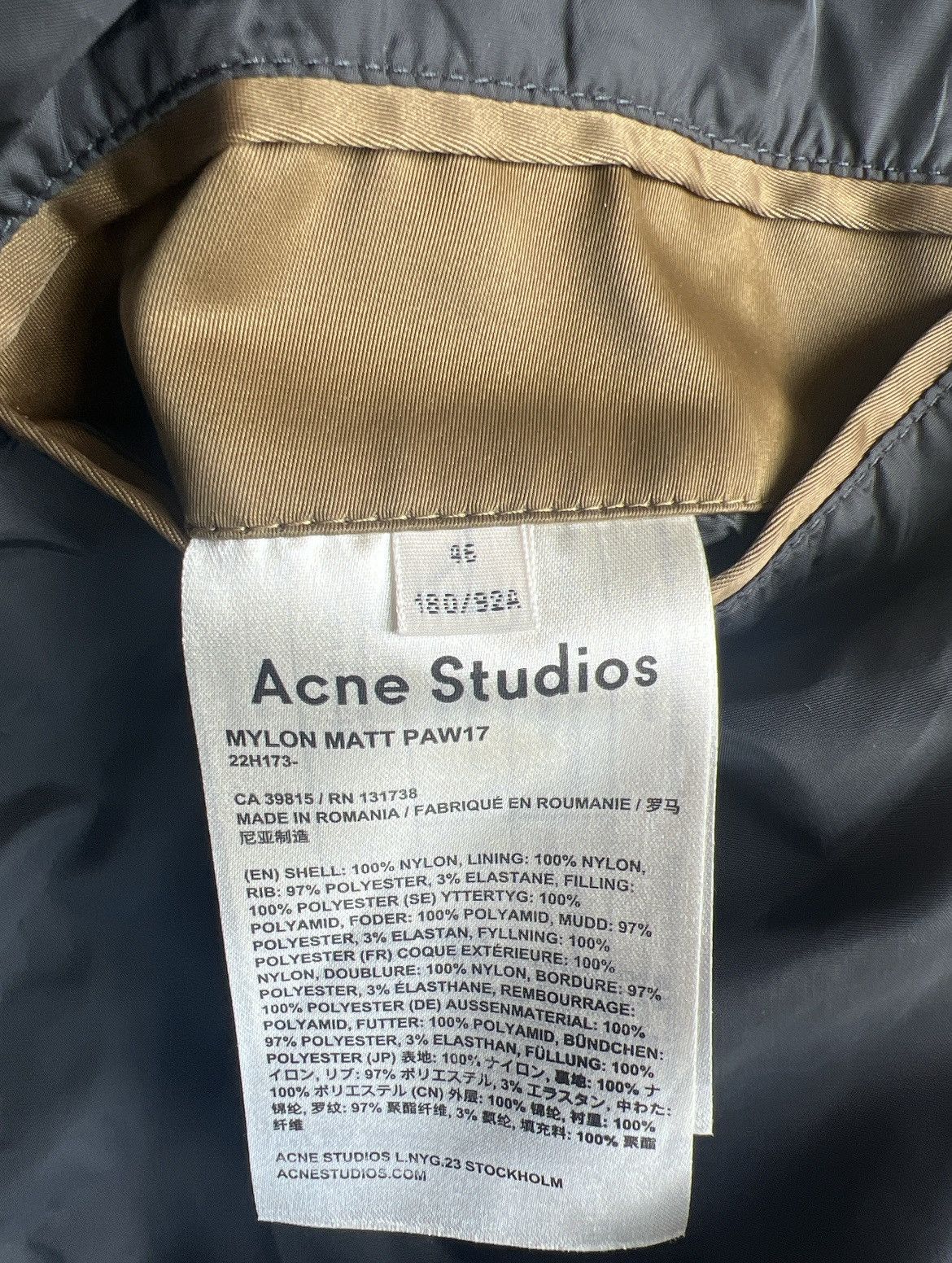 Acne Studios Acne Studios Gold bomber Size US S / EU 44-46 / 1 - 7 Thumbnail