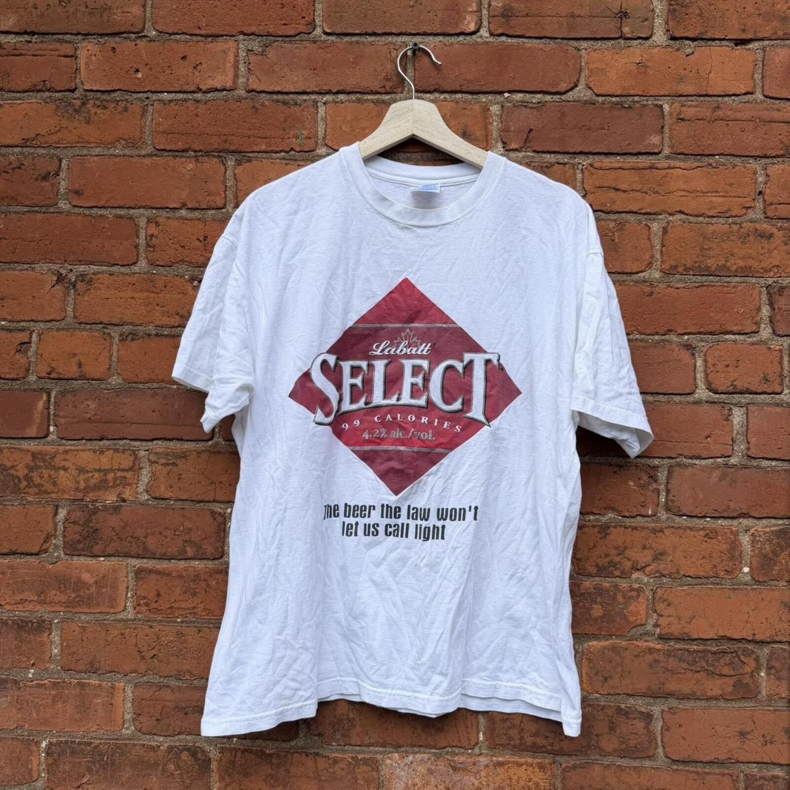 Hanes vintage labatt select light beer t shirt 90s cropped XL Size US XL / EU 56 / 4 - 1 Thumbnail