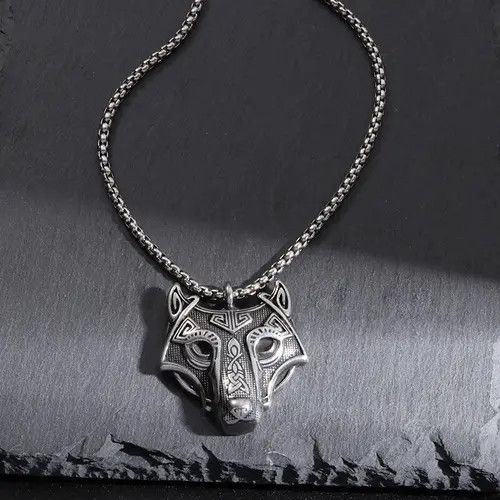 Jewelry × Vintage Wolf Head Totem Necklace Size ONE SIZE - 1 Thumbnail