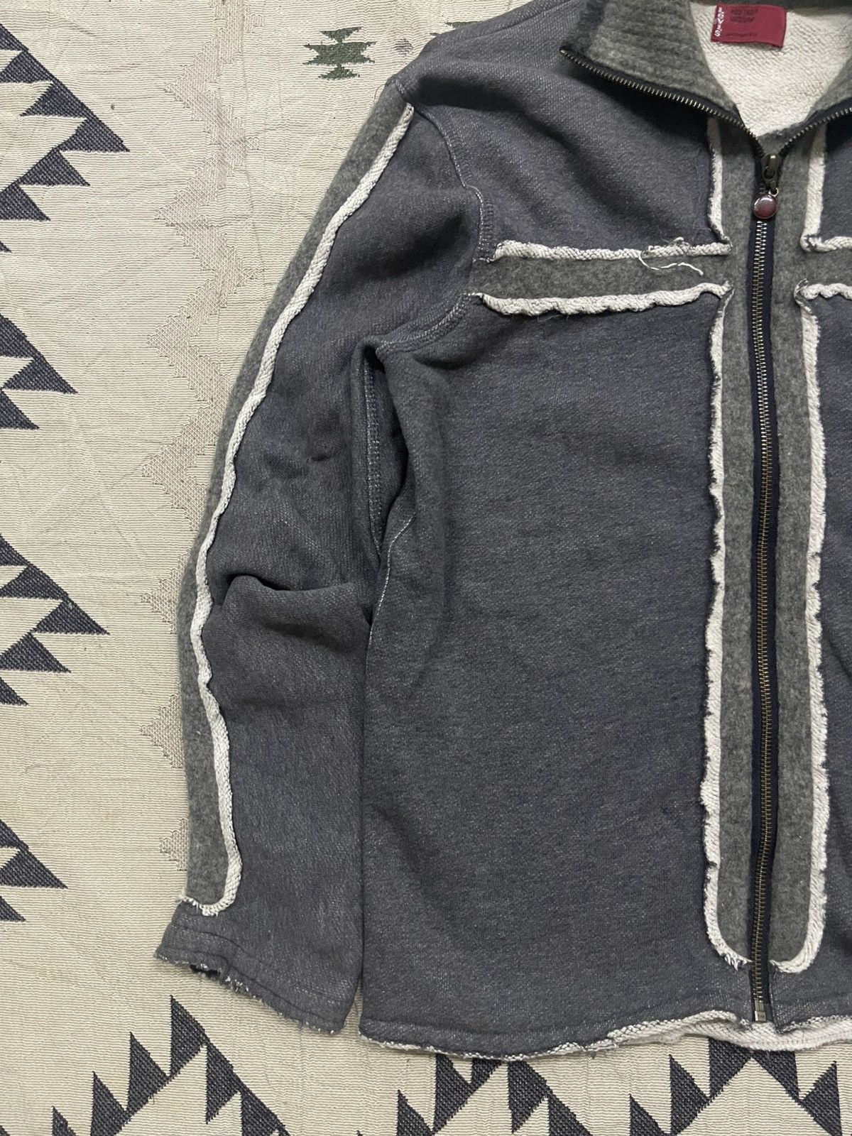 Levi's 2000s LEVIS RED TAB COTTON ,WOOL CROSS ZIPPER SWEATER Size US M / EU 48-50 / 2 - 3 Thumbnail