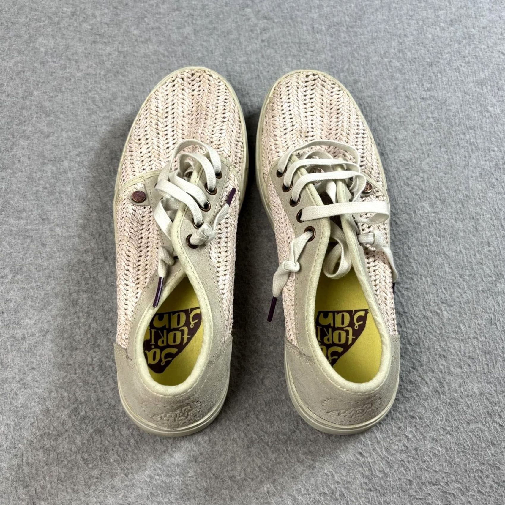 Vintage Softinos Womens Size 8 Pale Rose Woven Lace Up Low Top Casual Comfort Leather accents Boho Sneakers Shoes Size M / US 6-8 / IT 42-44 - 7 Thumbnail