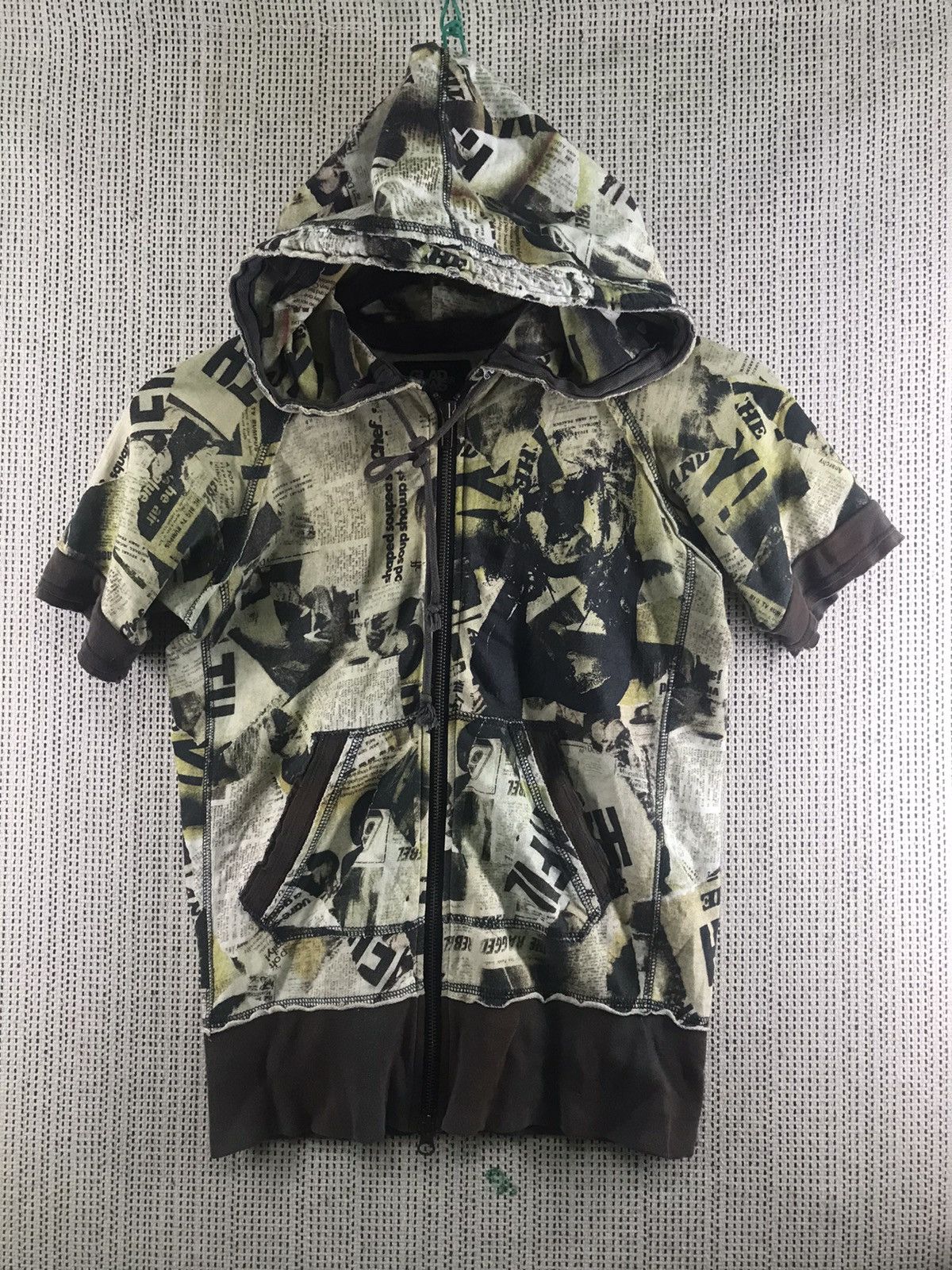 image of Seditionaries x Vintage Glad News Punk Woman Hoodie in Brown, Women's (Size Small)