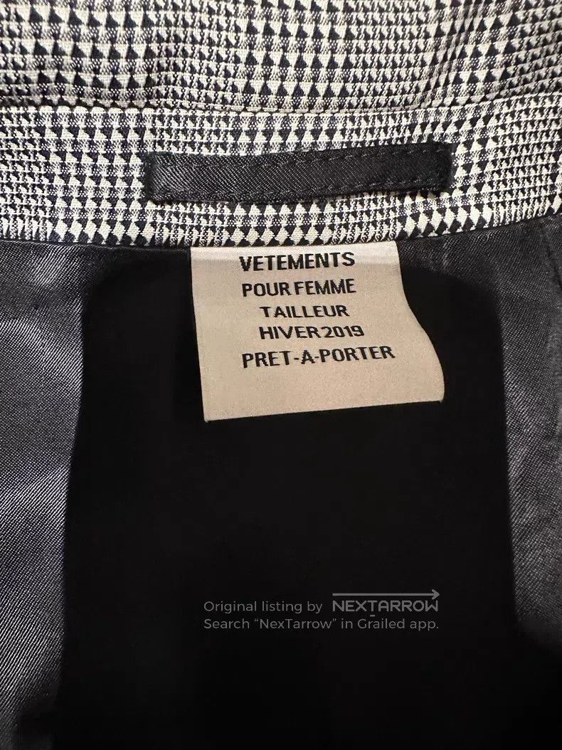 Vetements Vetements Houndstooth Plaid Jacket Size US XS / EU 42 / 0 - 3 Thumbnail
