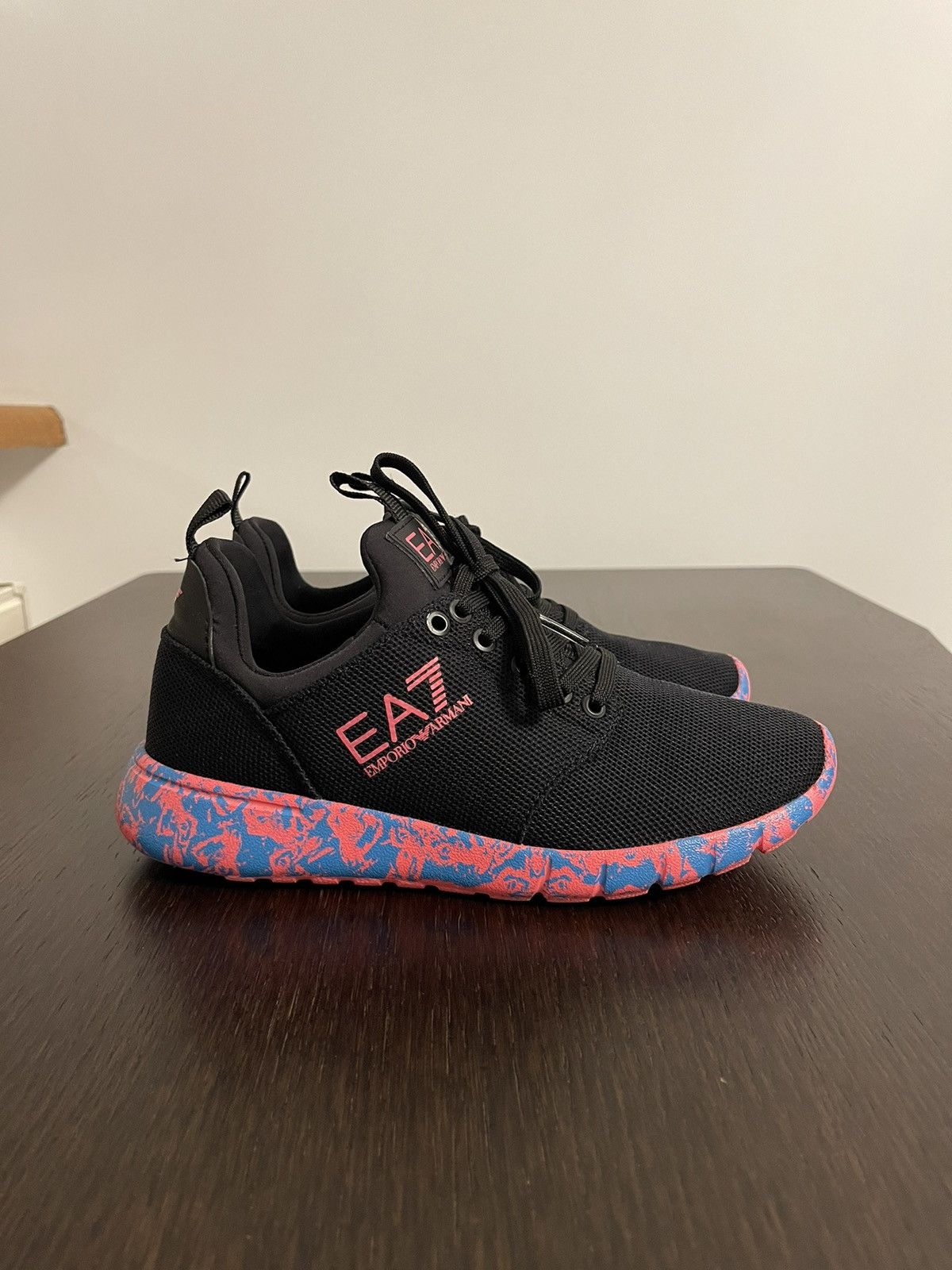 Emporio Armani EA7 black training sneakers Size US 5.5 / IT 35.5 - 3 Thumbnail