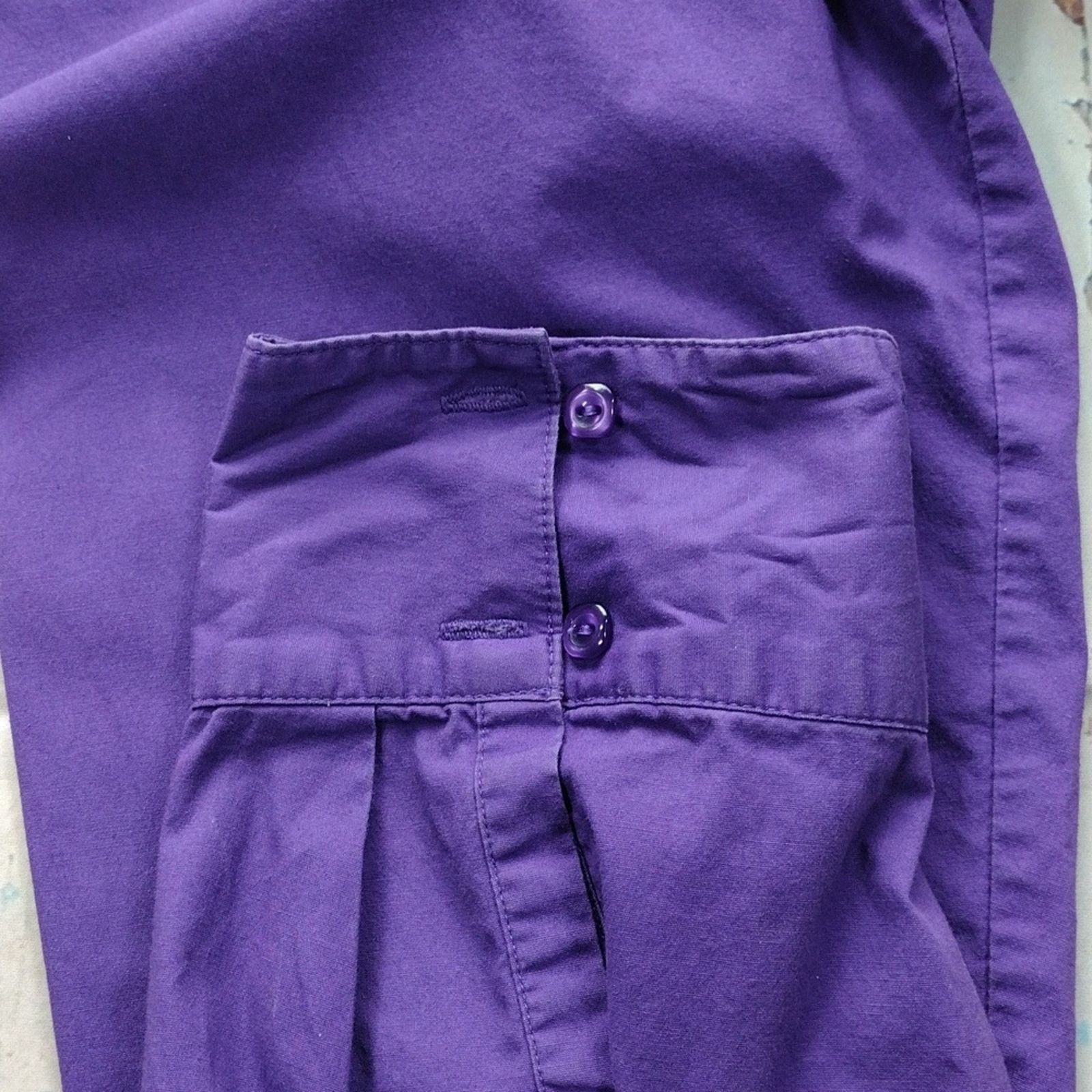 Other Lane Bryant Purple Long Sleeve Button Down Cotton Shirt Size 3XL / US 20-22 - 12 Thumbnail