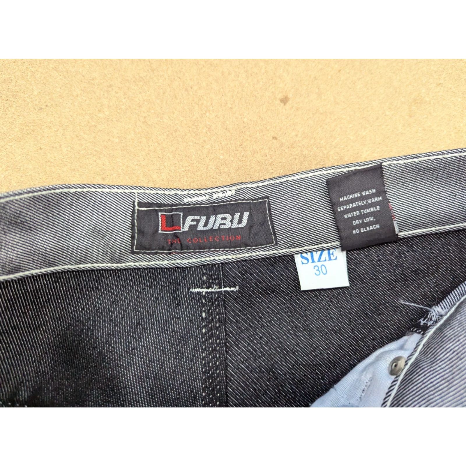 Fubu FUBU Jeans 90s Gray Baggy Hip-Hop 30 Regular Denim Cotton Vintage Men Jeans 90s Theme Inseam 31.5 in Mens Size US 30 / EU 46 - 6 Thumbnail