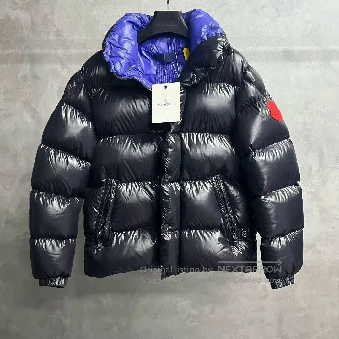 Moncler moncler black down jacket with logo collar. Size US M / EU 48-50 / 2 - 1 Thumbnail