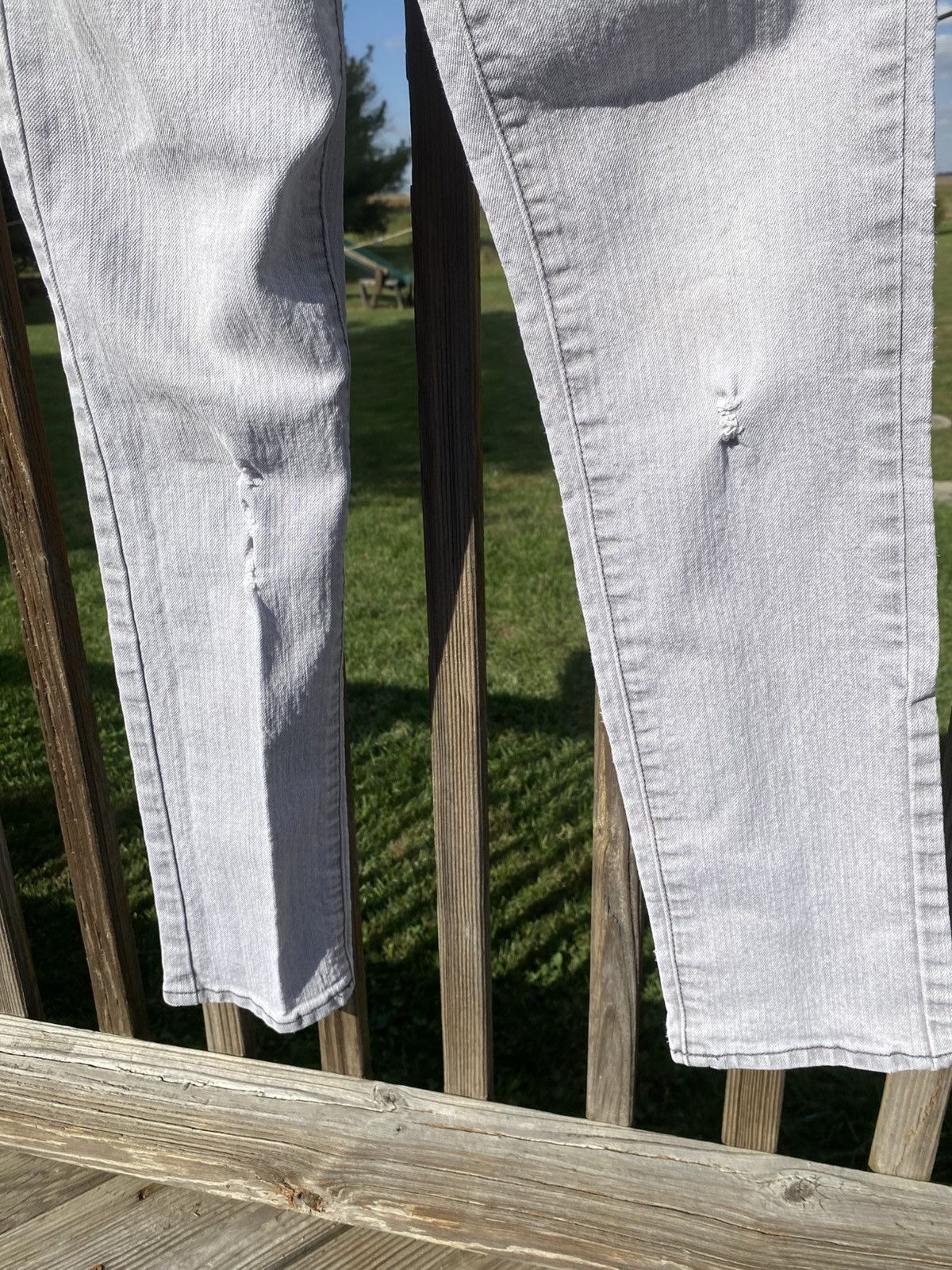 Other Zana Di Jeans Y2K Gray Jeans Size 9 Skinny Distressed Size 30" / US 8 / IT 44 - 6 Thumbnail