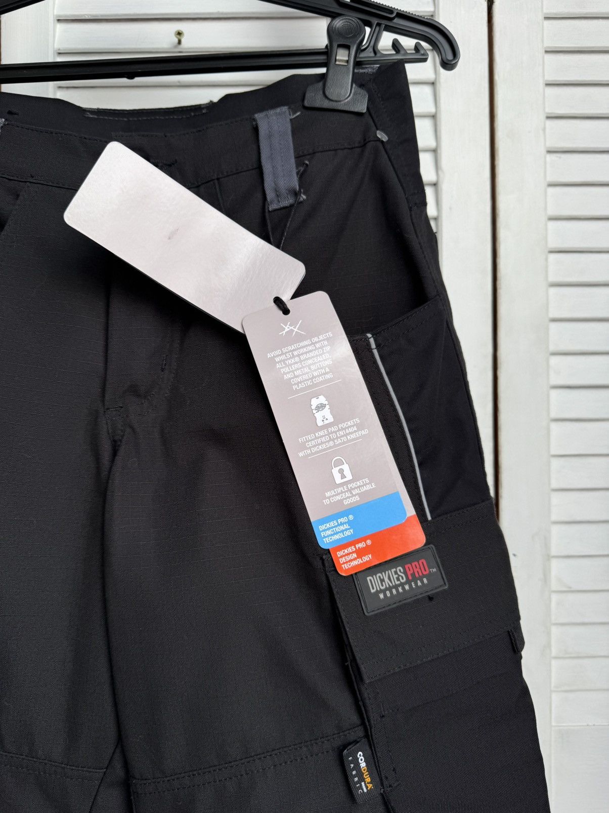 Dickies Dickies Pro Workwear Pants Cordura Reflective Cargo Black Size US 27 - 7 Thumbnail