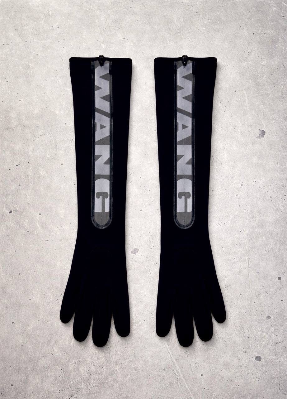 Alexander Wang Alexander Wang x H&M Long Black Zip Gloves M Designer Y2K Size ONE SIZE - 1 Thumbnail