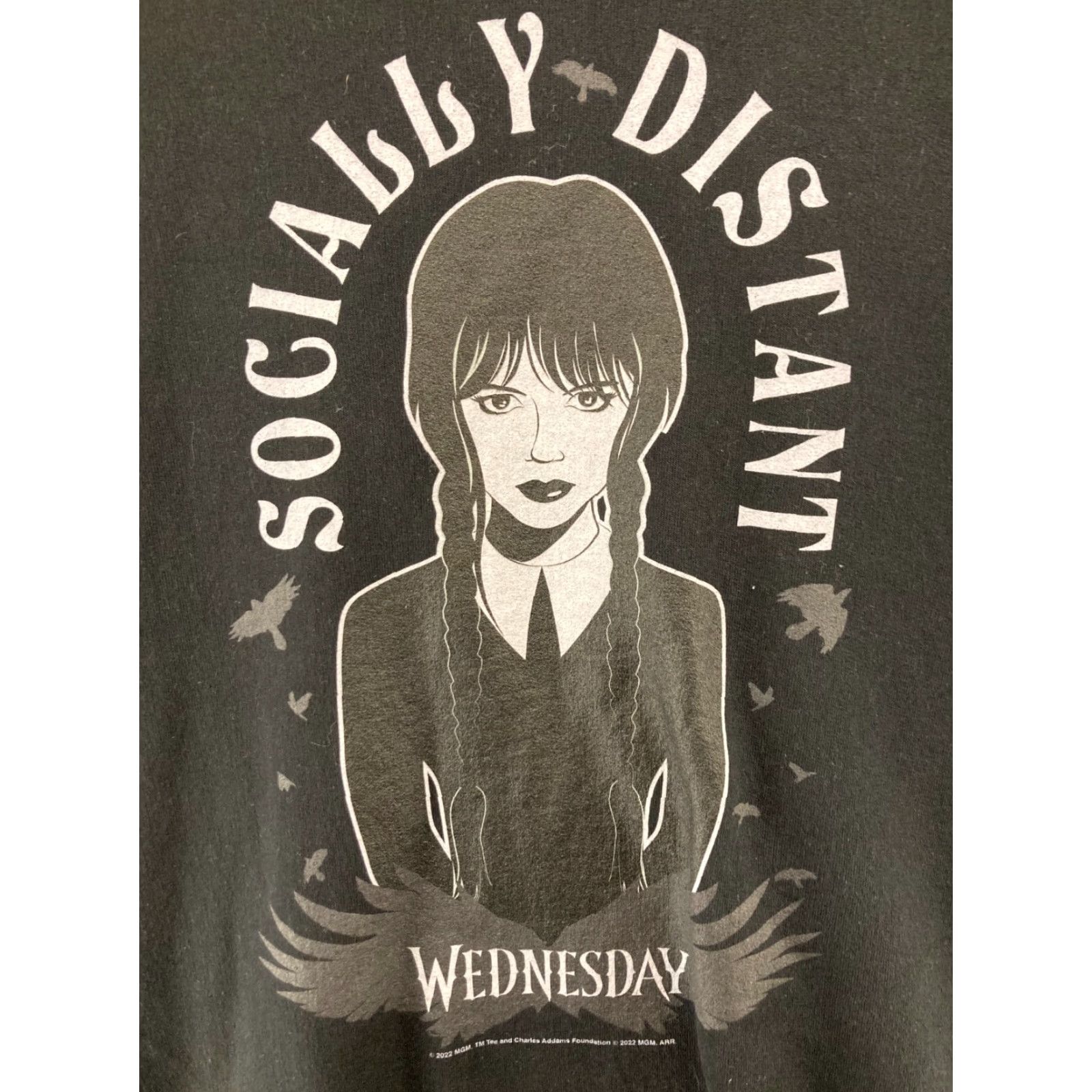 Vintage VINTAGE Socially Distant Wednesday Womens Sweater XL Black Size XL / US 12-14 / IT 48-50 - 2 Thumbnail