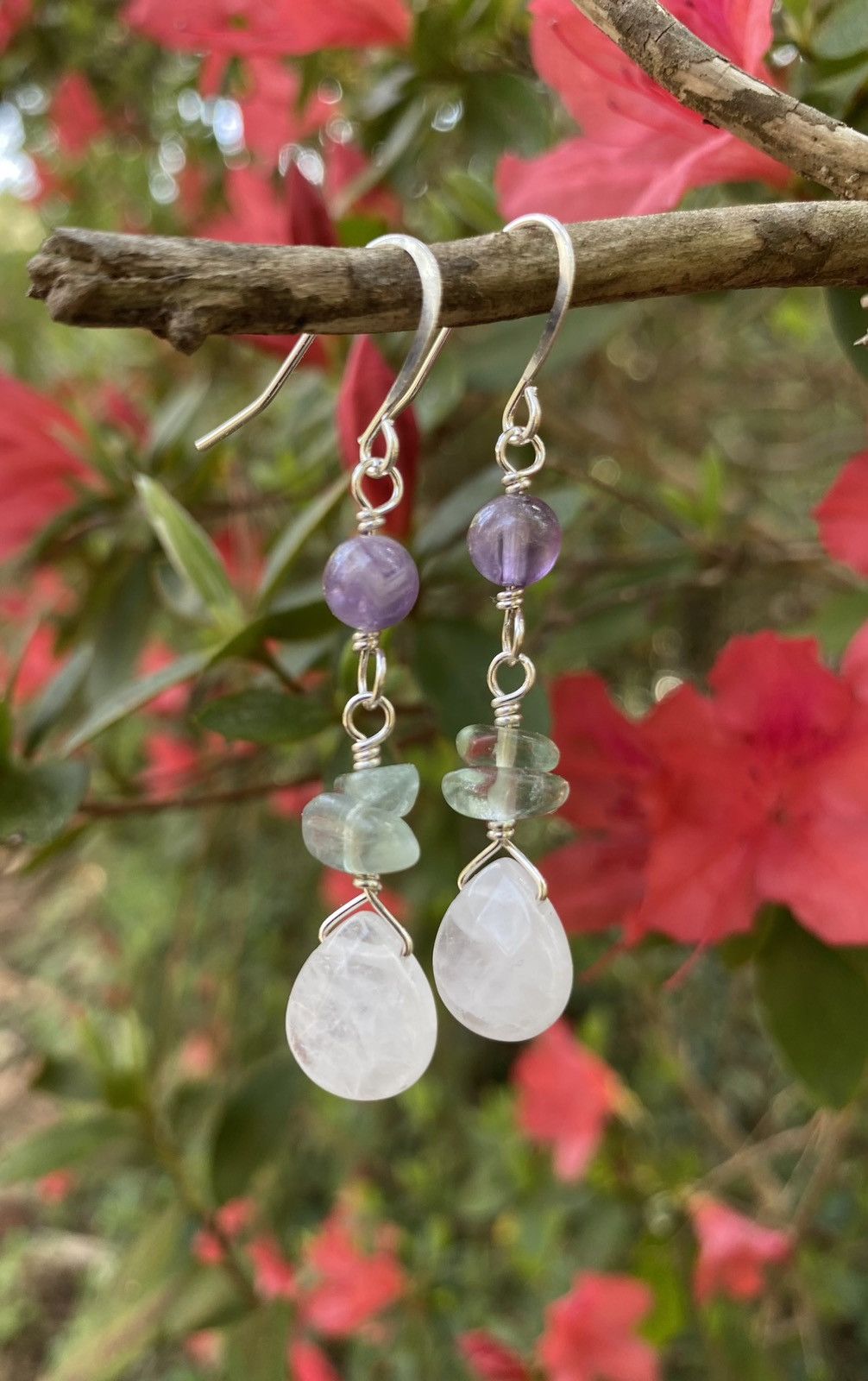Handmade Quartz Drop Earrings Size ONE SIZE - 1 Thumbnail